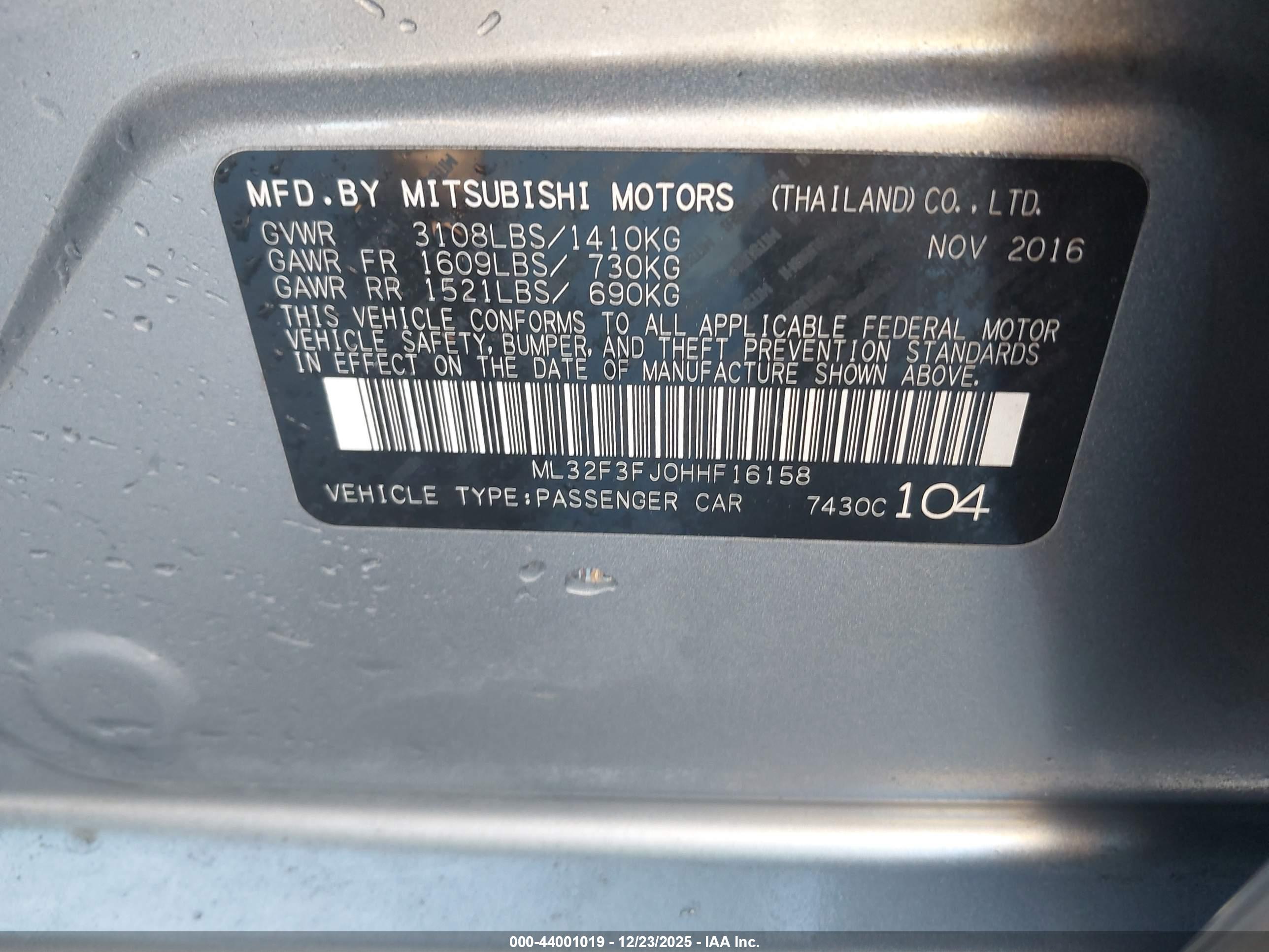 MITSUBISHI MIRAGE image 9