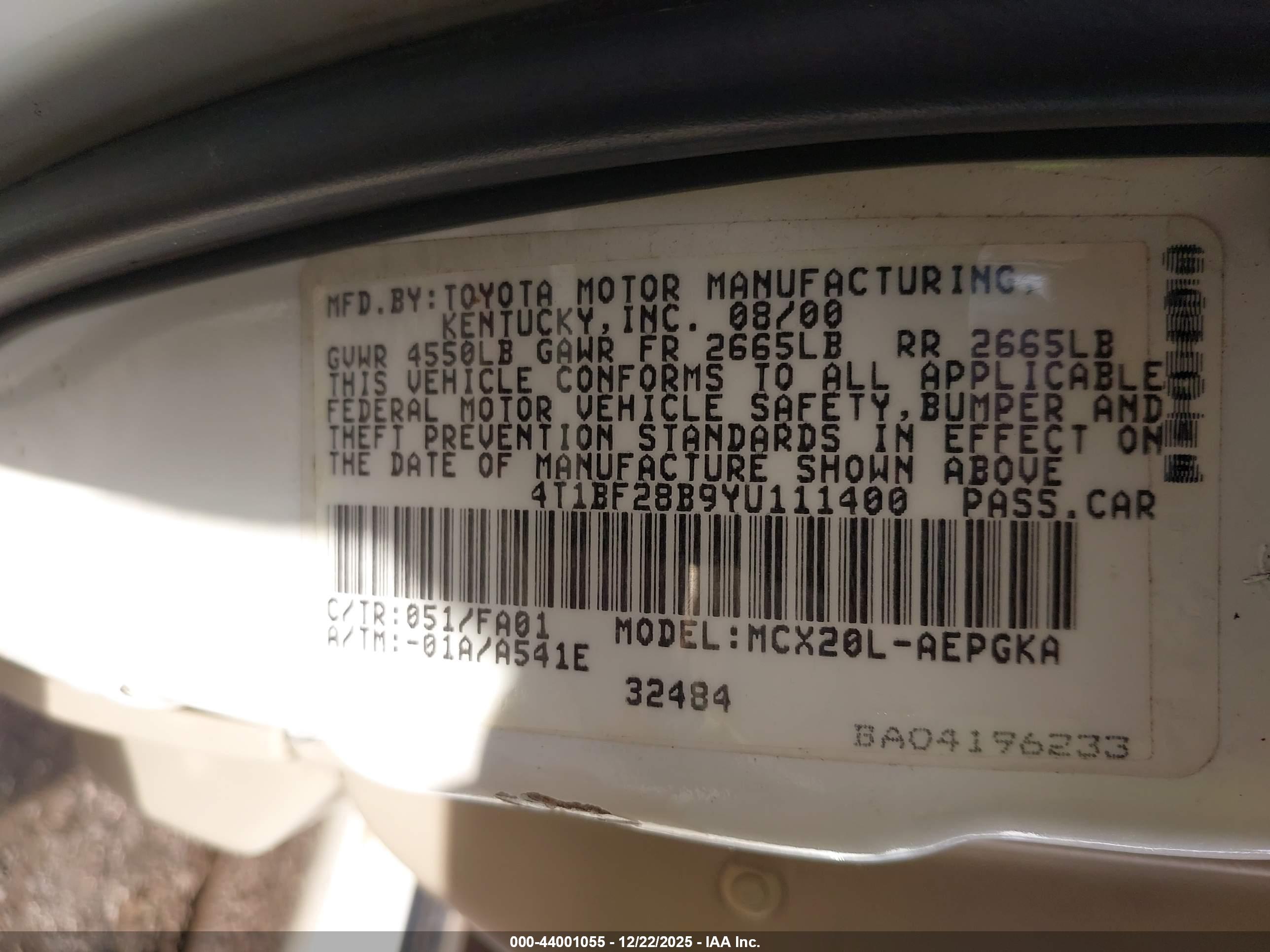 TOYOTA AVALON image 9