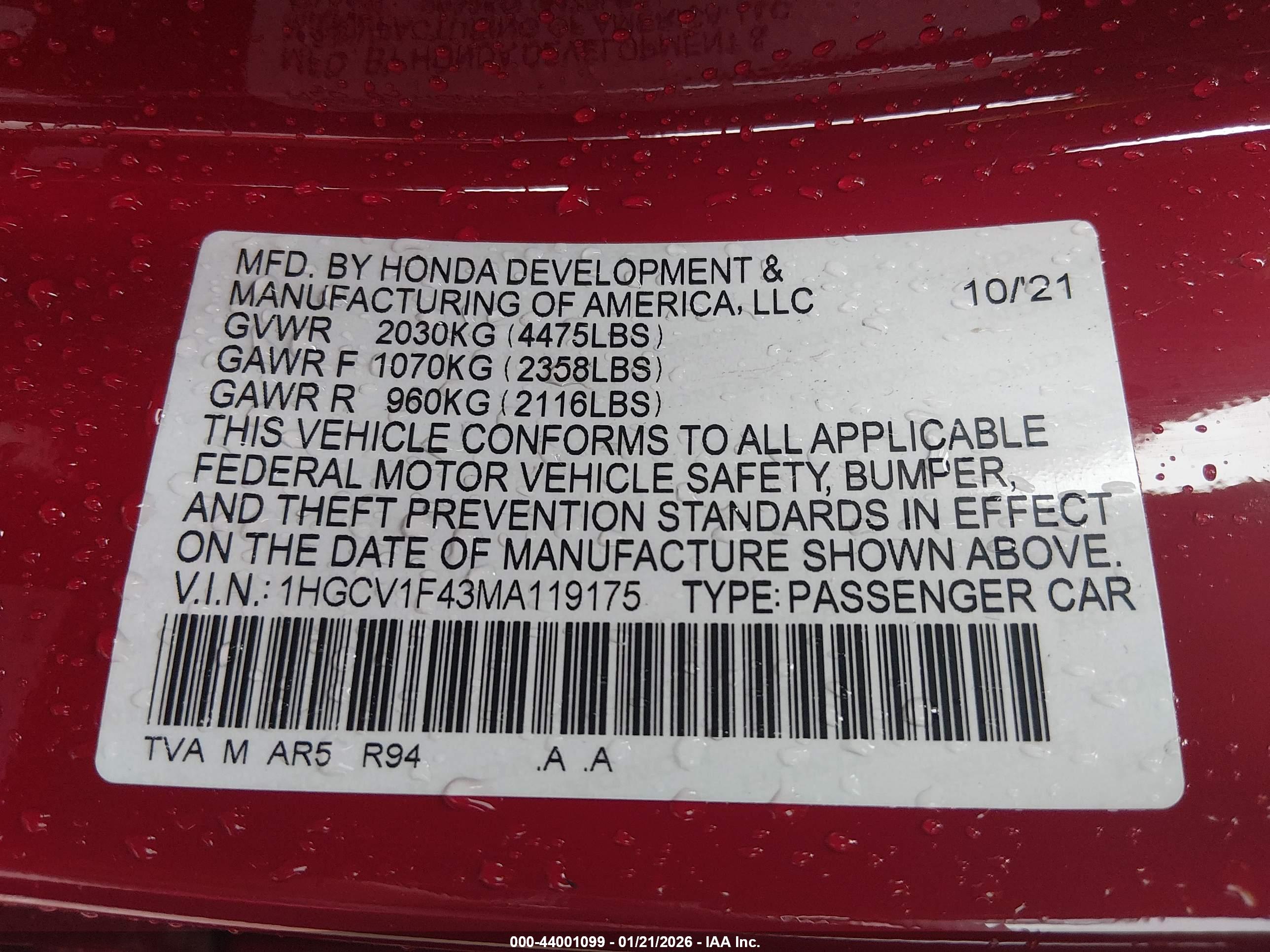 HONDA ACCORD image 9