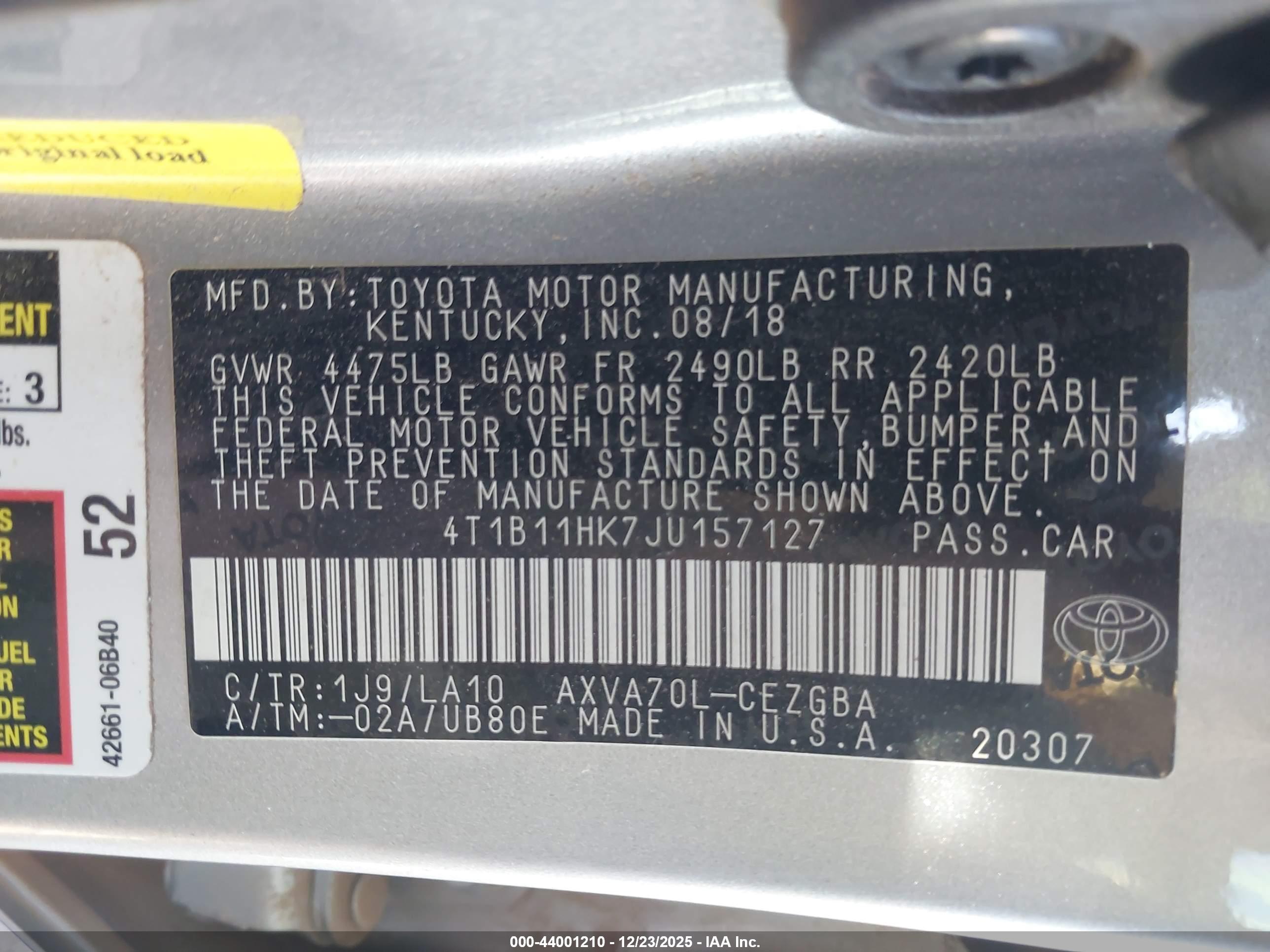 TOYOTA CAMRY image 9