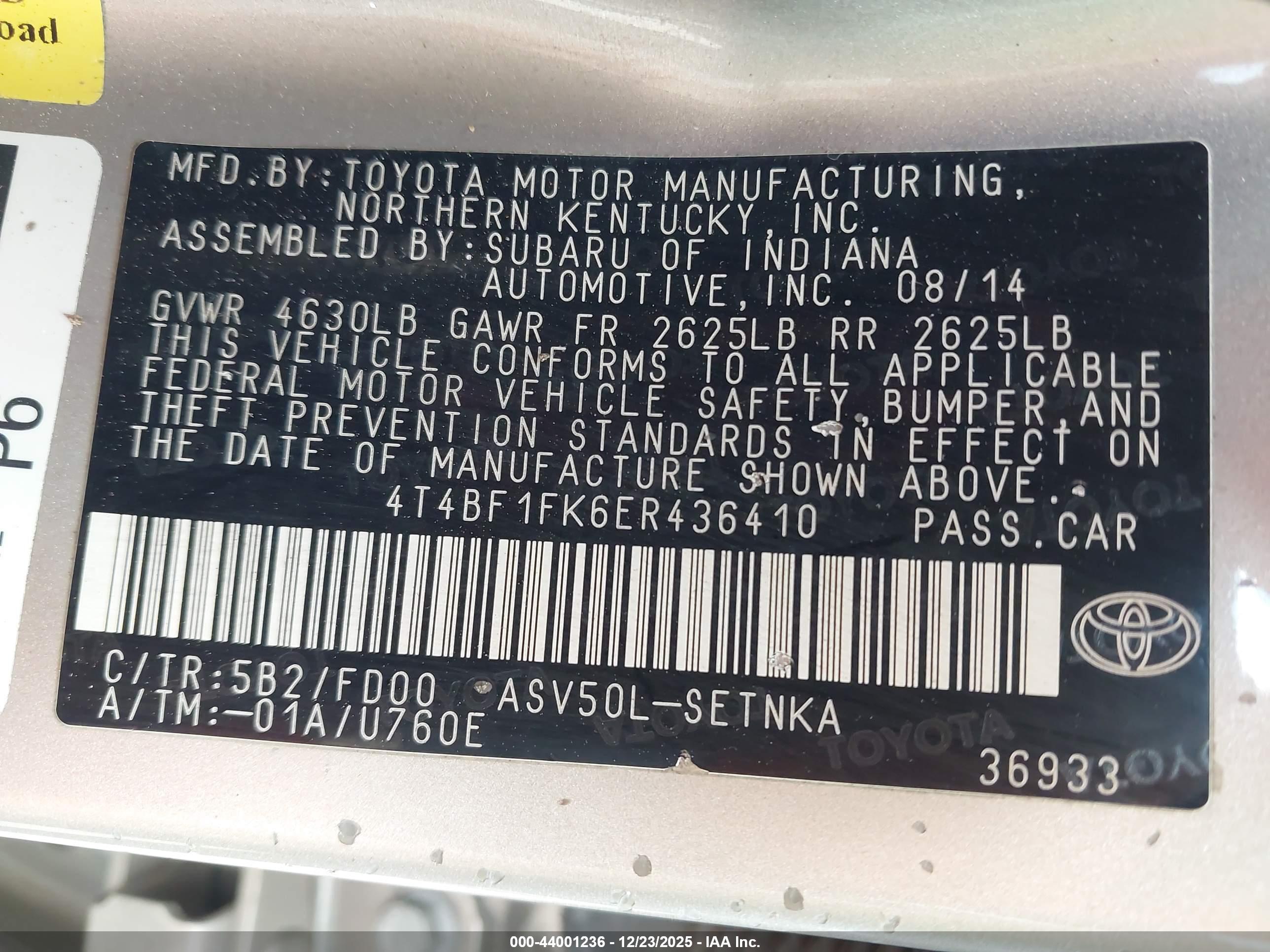 TOYOTA CAMRY image 9