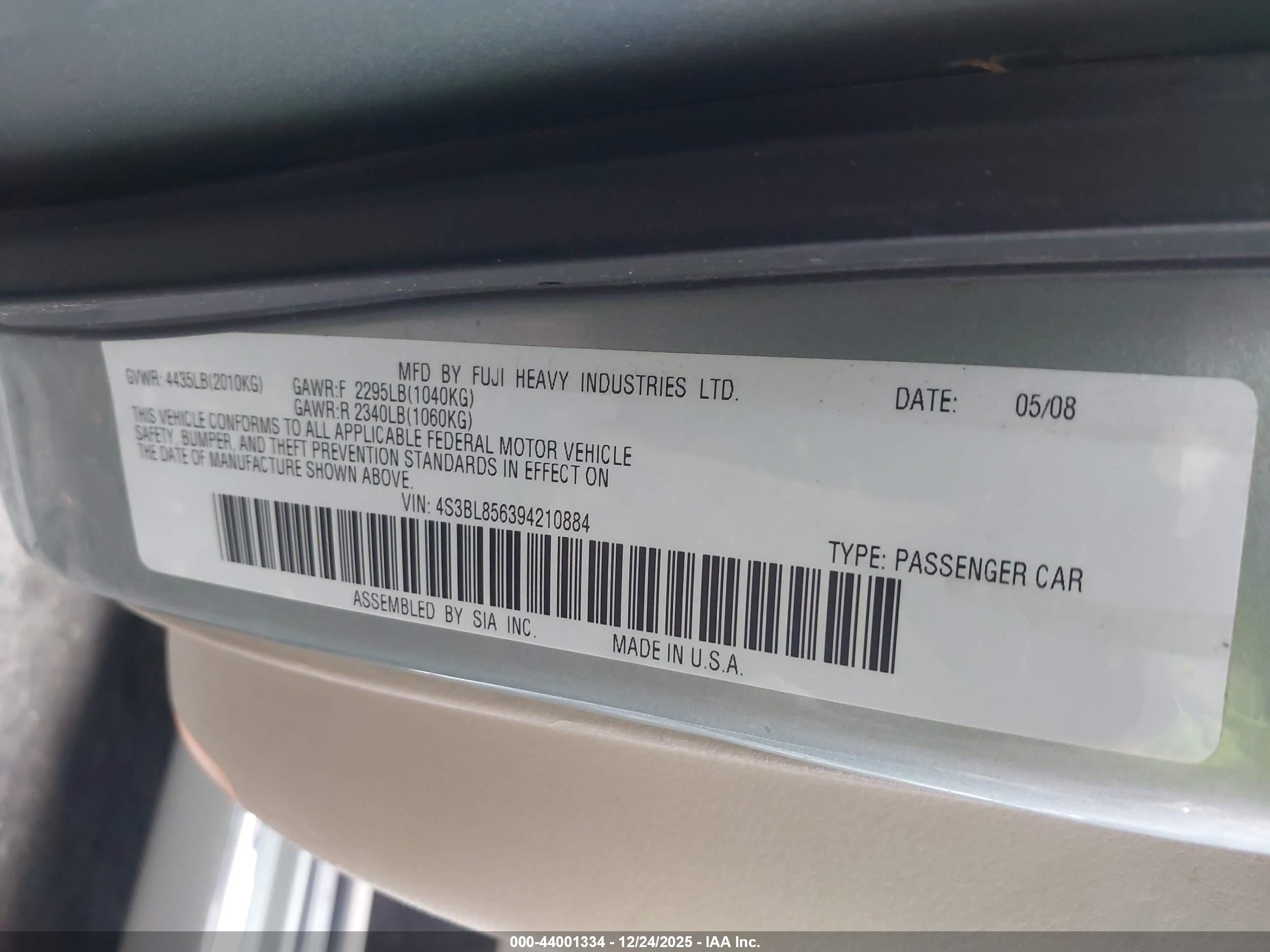 SUBARU LEGACY image 9