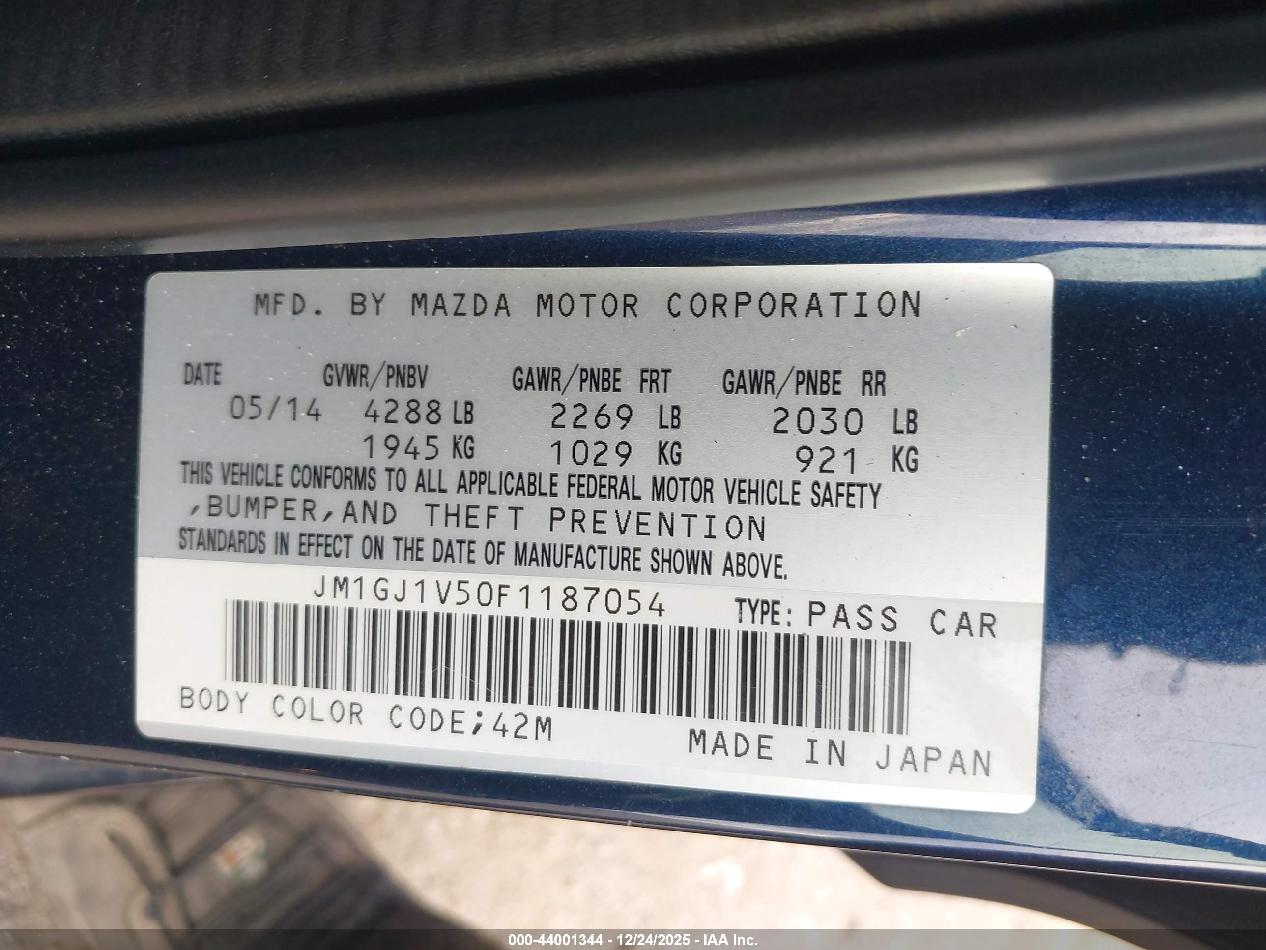 MAZDA MAZDA6 image 9