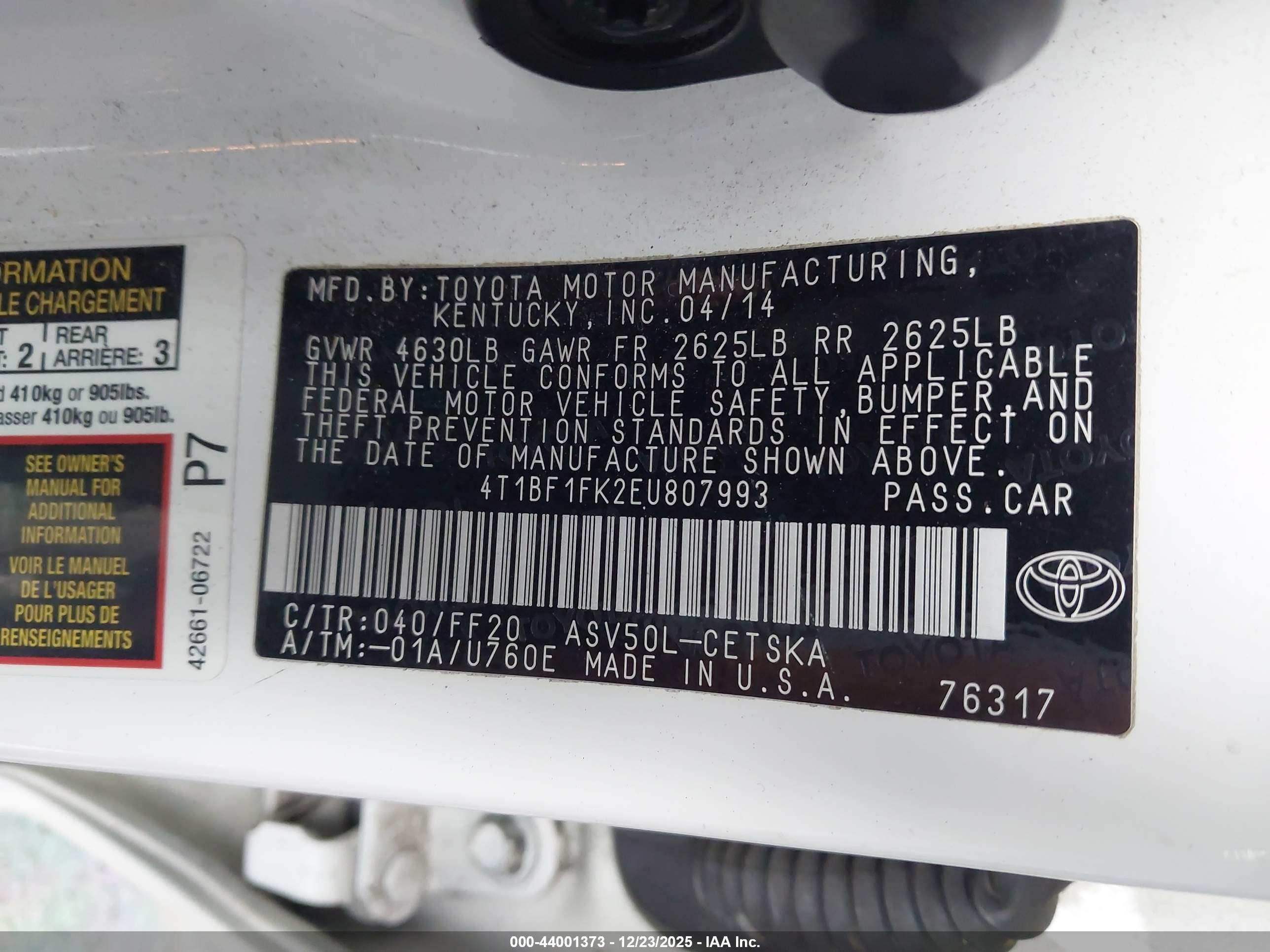 TOYOTA CAMRY image 9