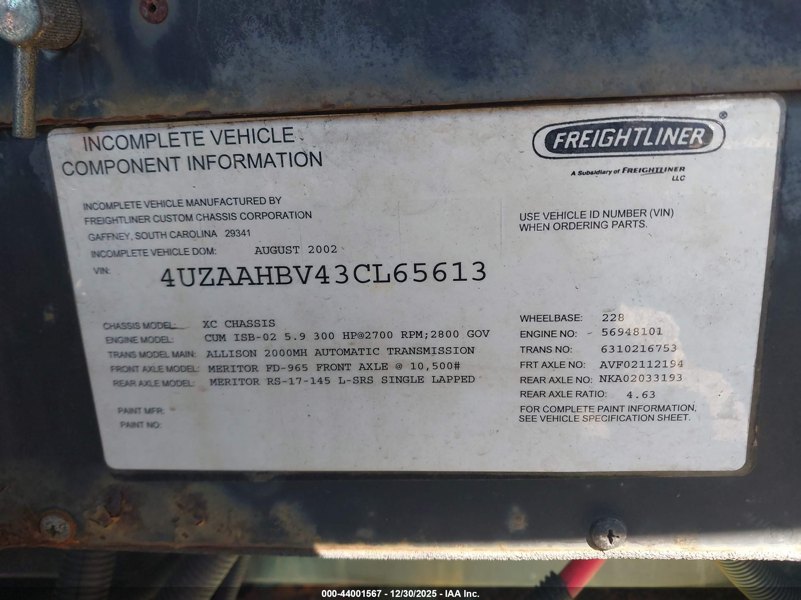 FREIGHTLINER CHASSIS image 9