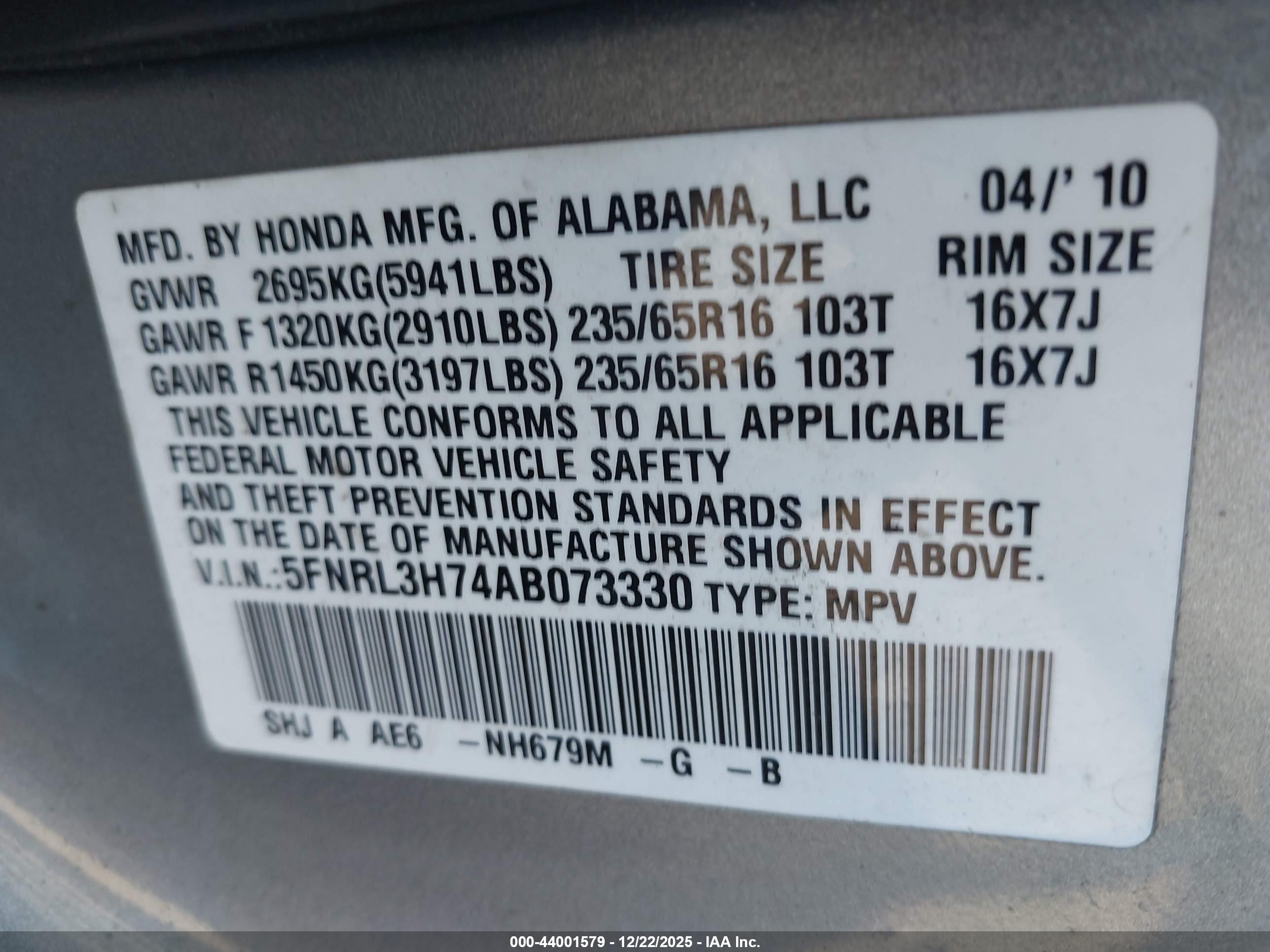 HONDA ODYSSEY image 9