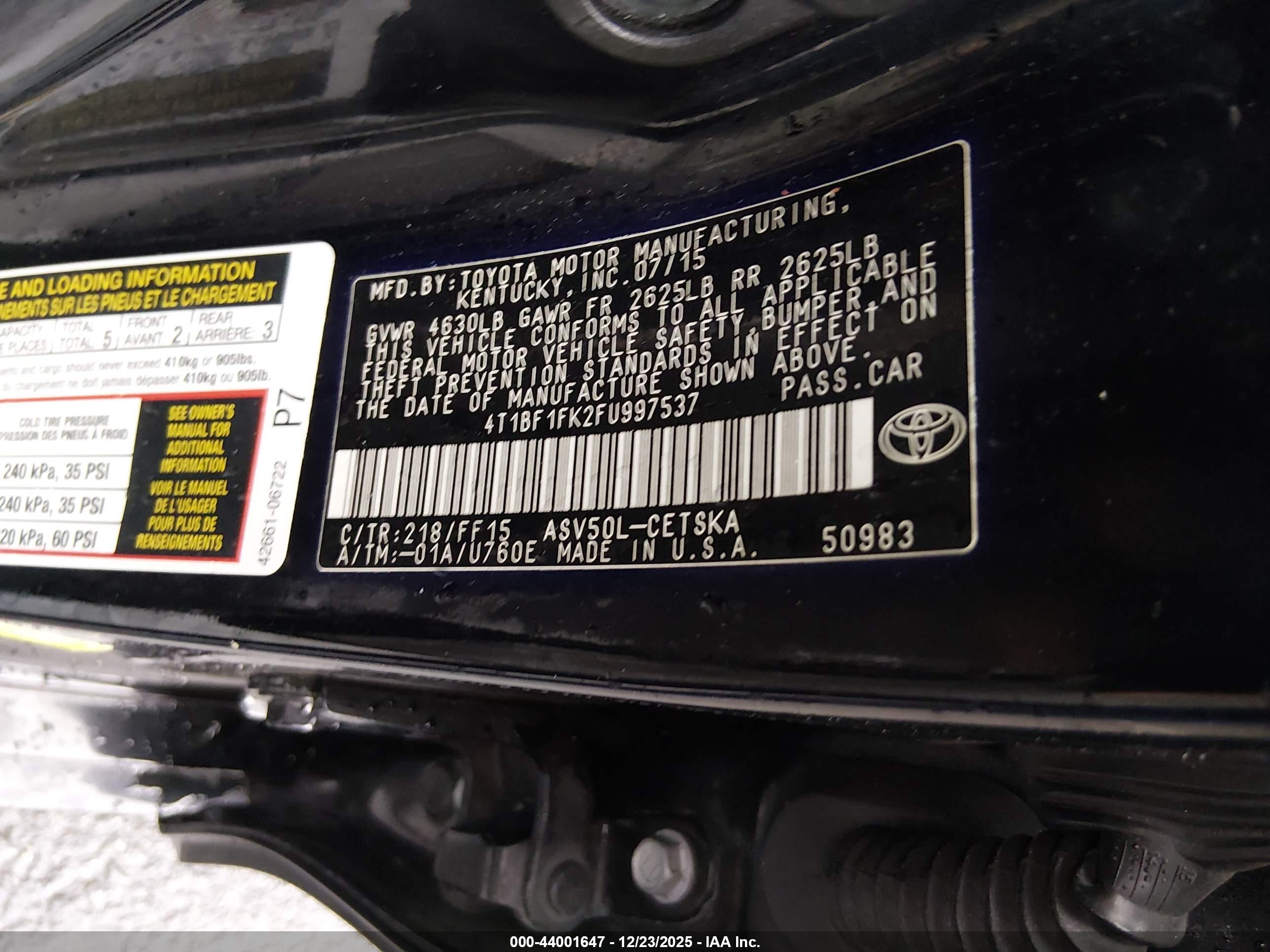 TOYOTA CAMRY image 9
