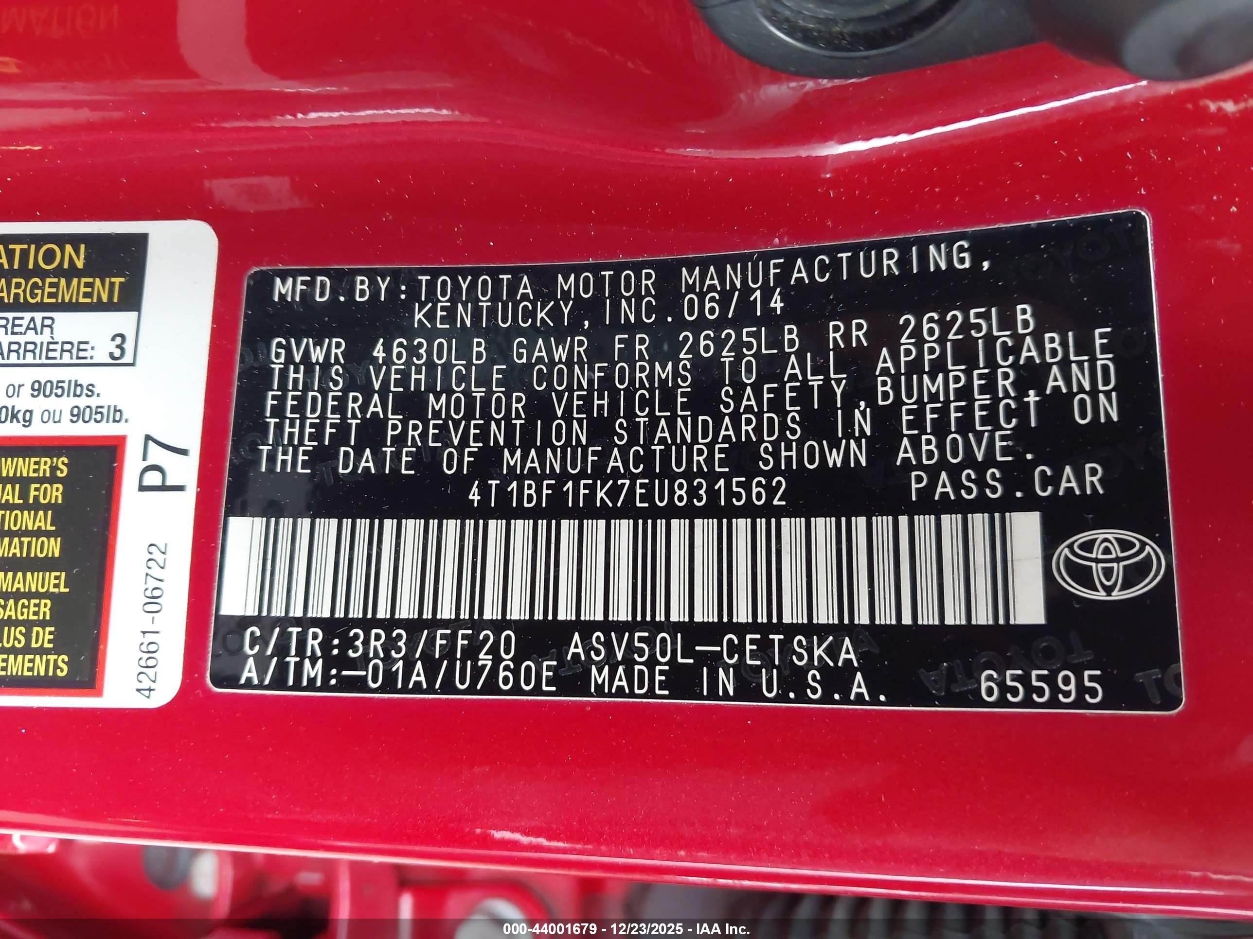 TOYOTA CAMRY image 9