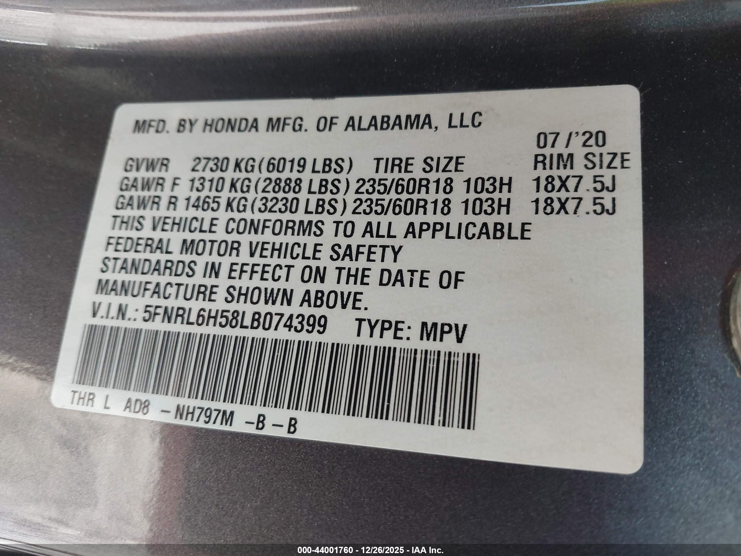 HONDA ODYSSEY image 9