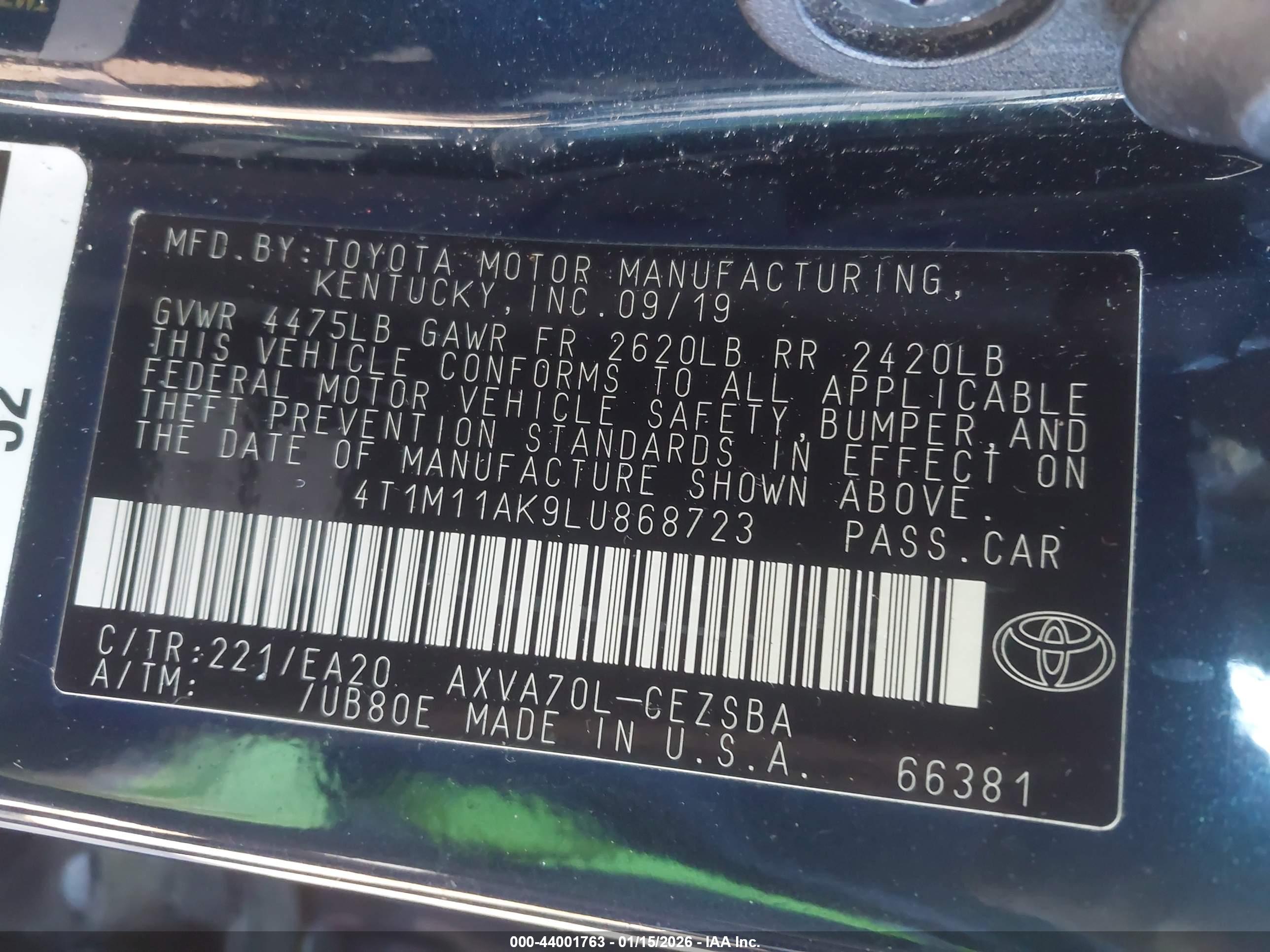 TOYOTA CAMRY image 9