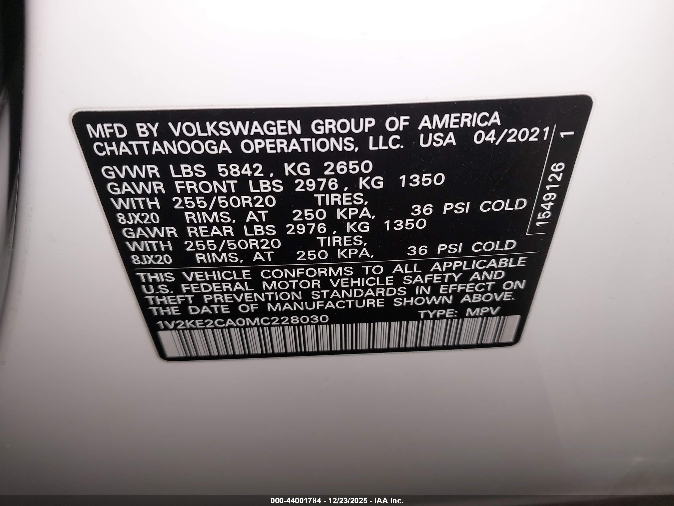 VOLKSWAGEN ATLAS image 9