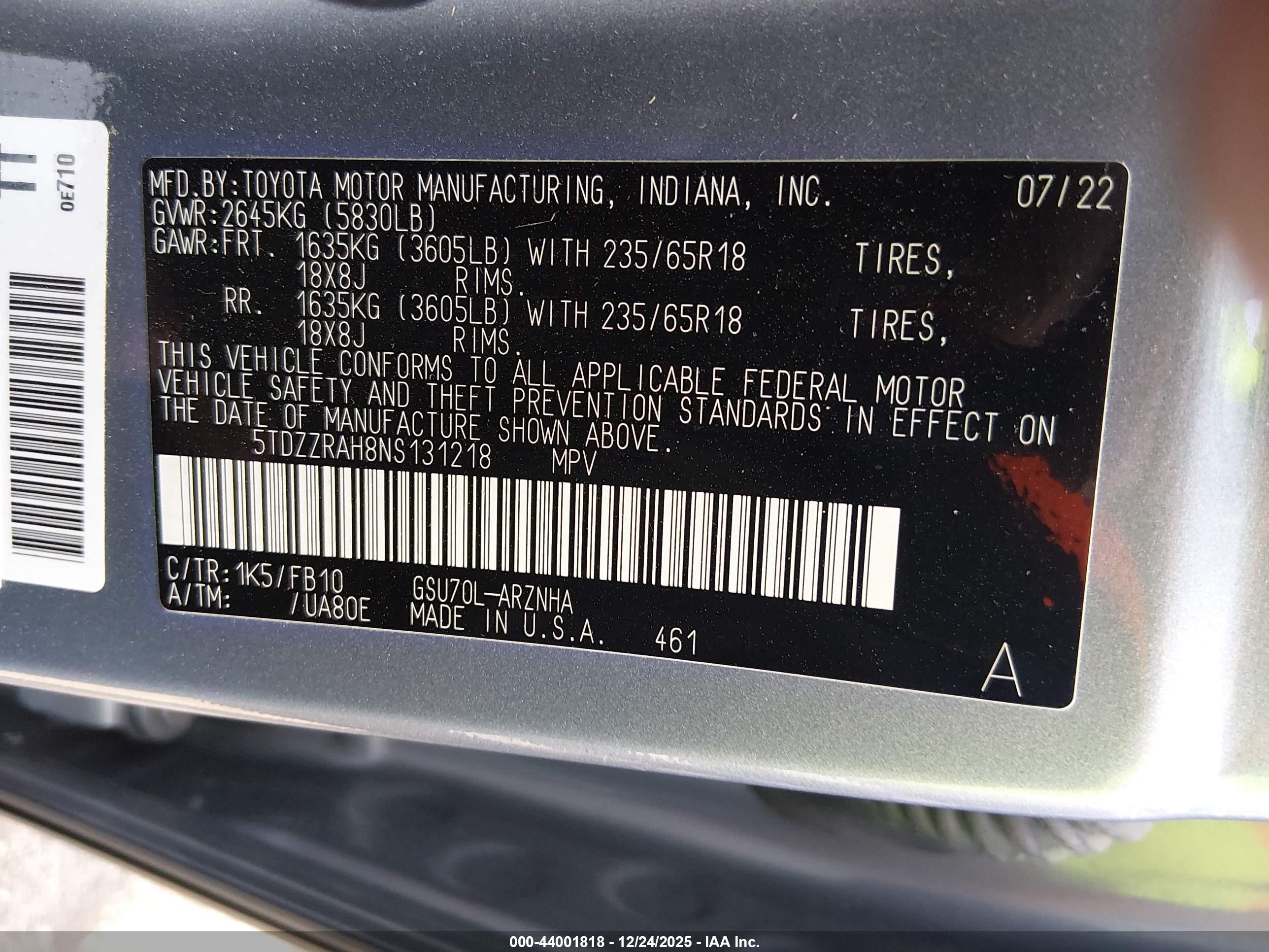 TOYOTA HIGHLANDER image 9