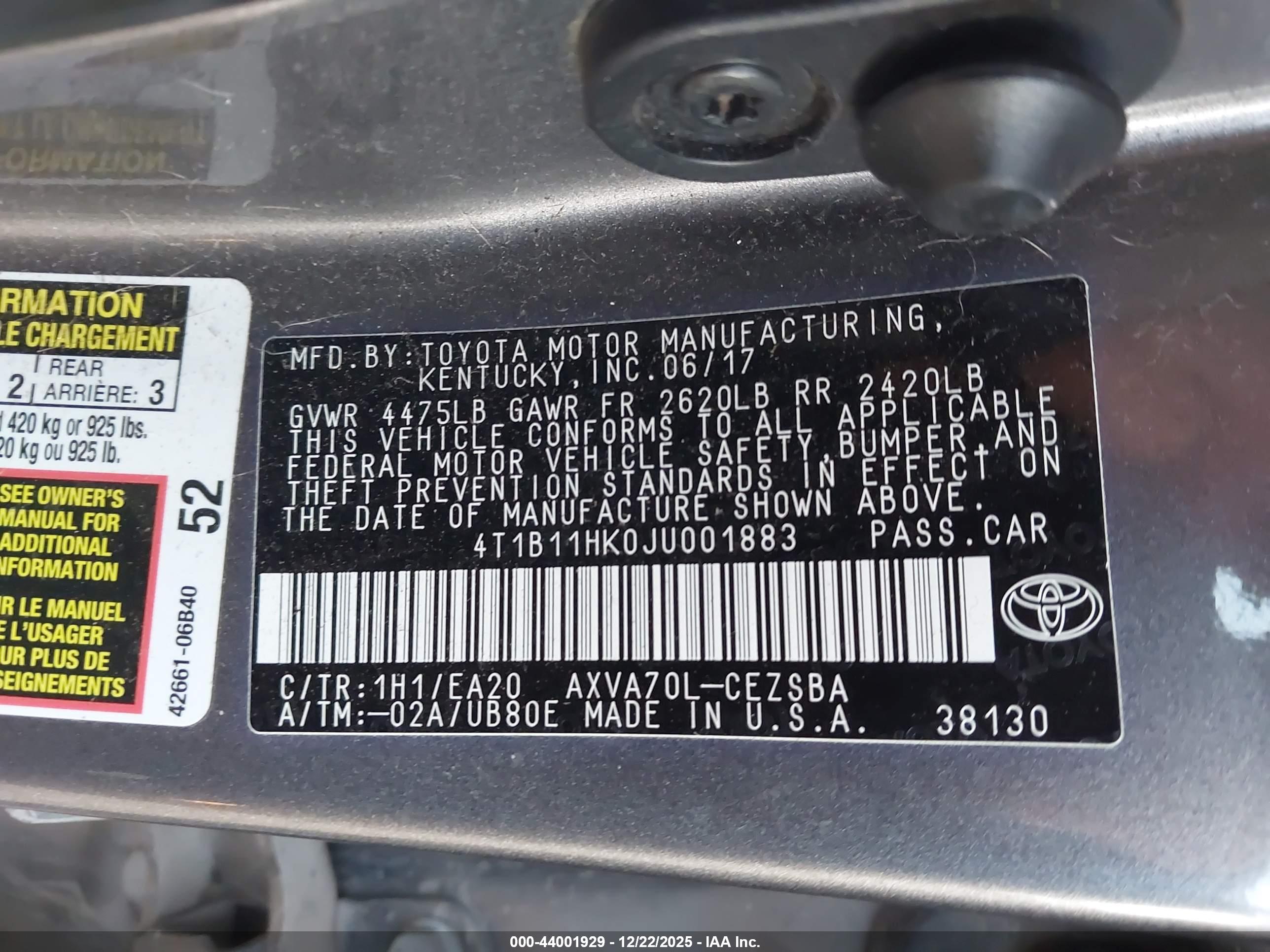 TOYOTA CAMRY image 9