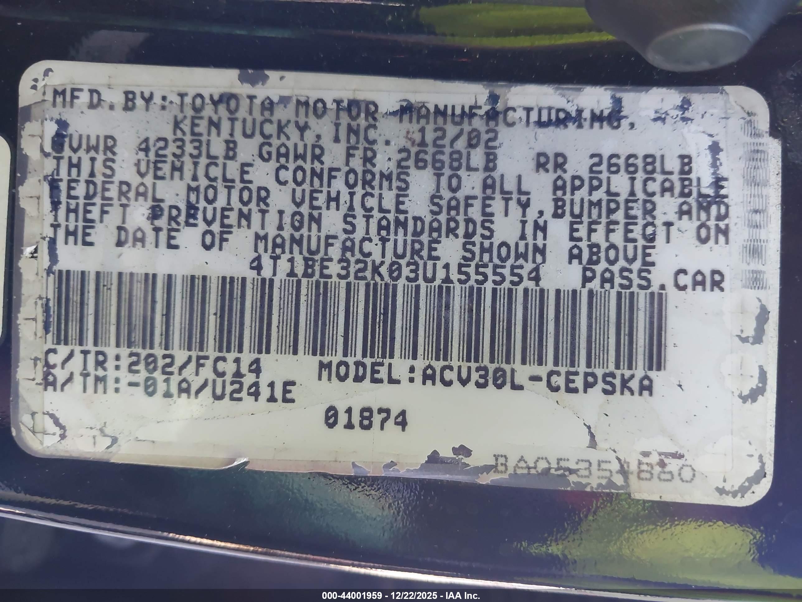 TOYOTA CAMRY image 9