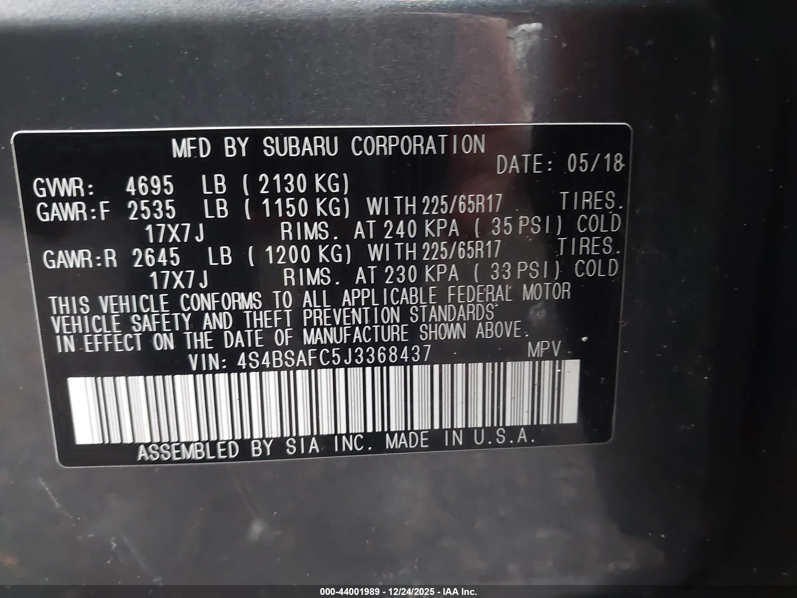 SUBARU OUTBACK image 9
