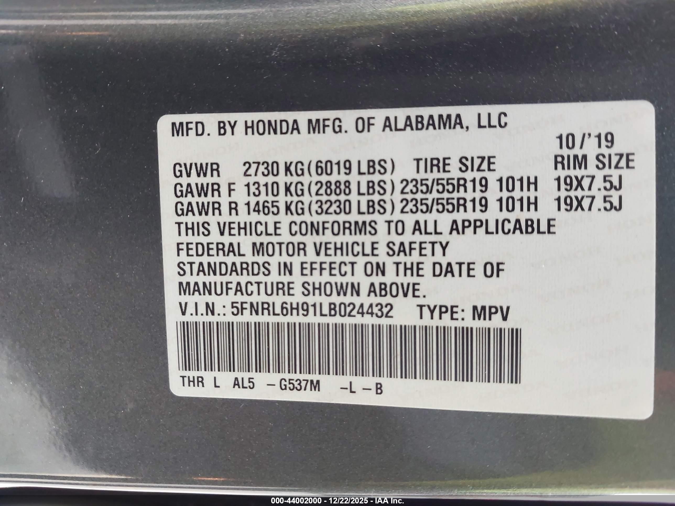 HONDA ODYSSEY image 9
