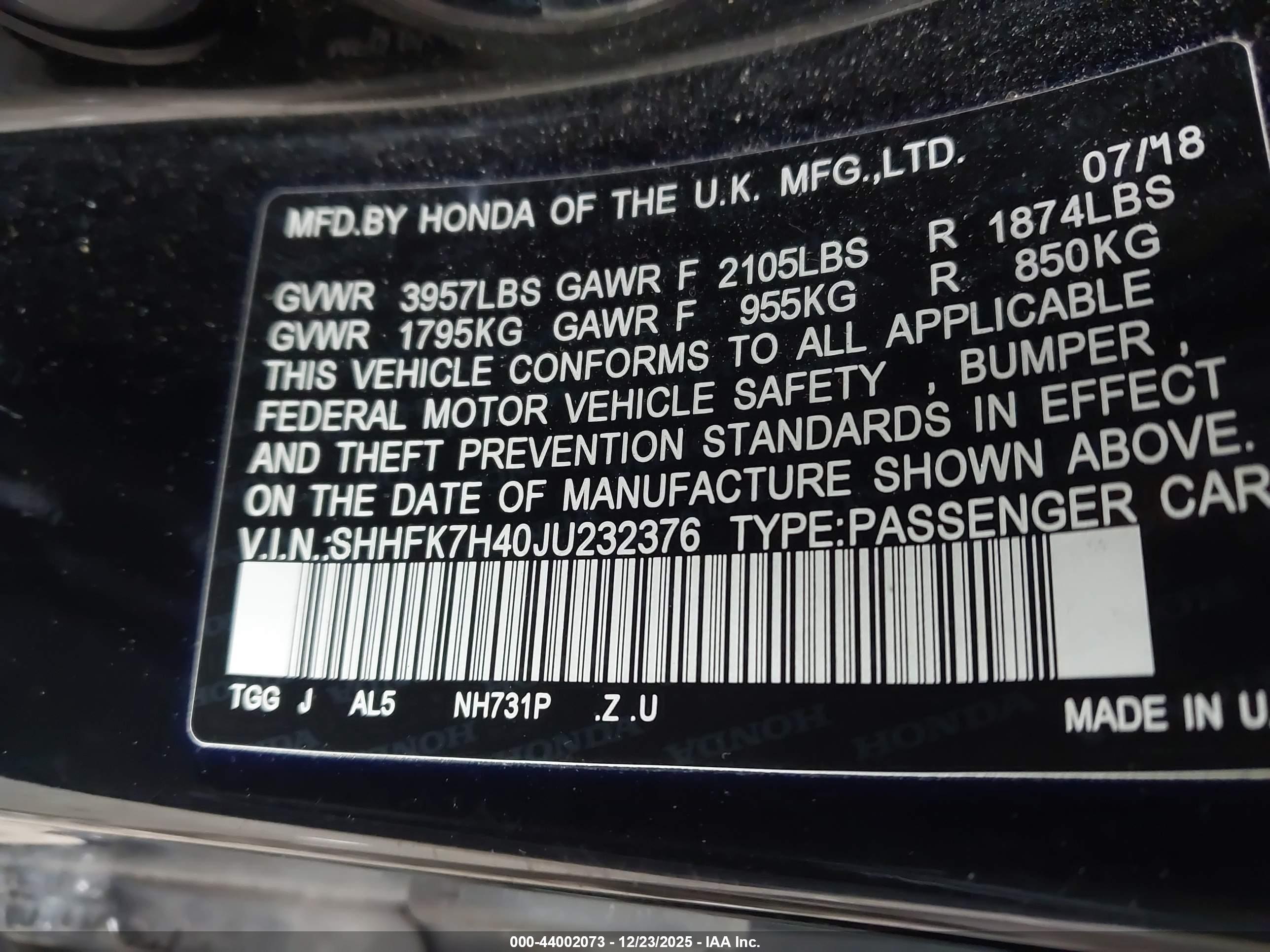 HONDA CIVIC image 9