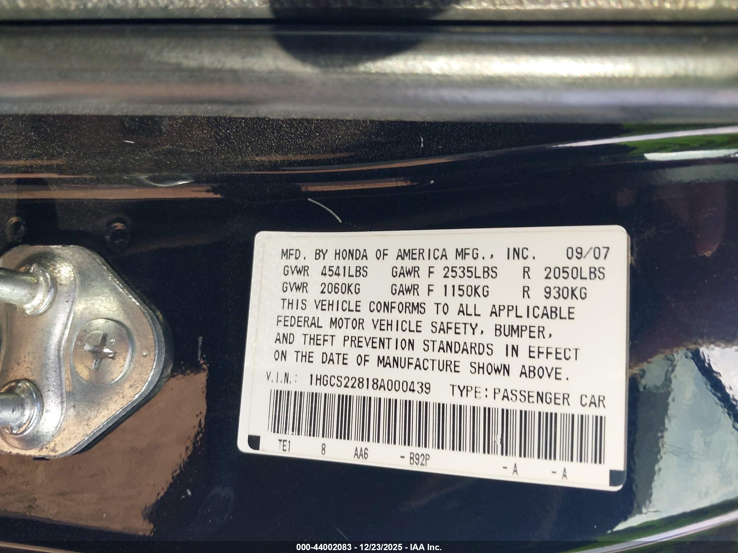 HONDA ACCORD image 9