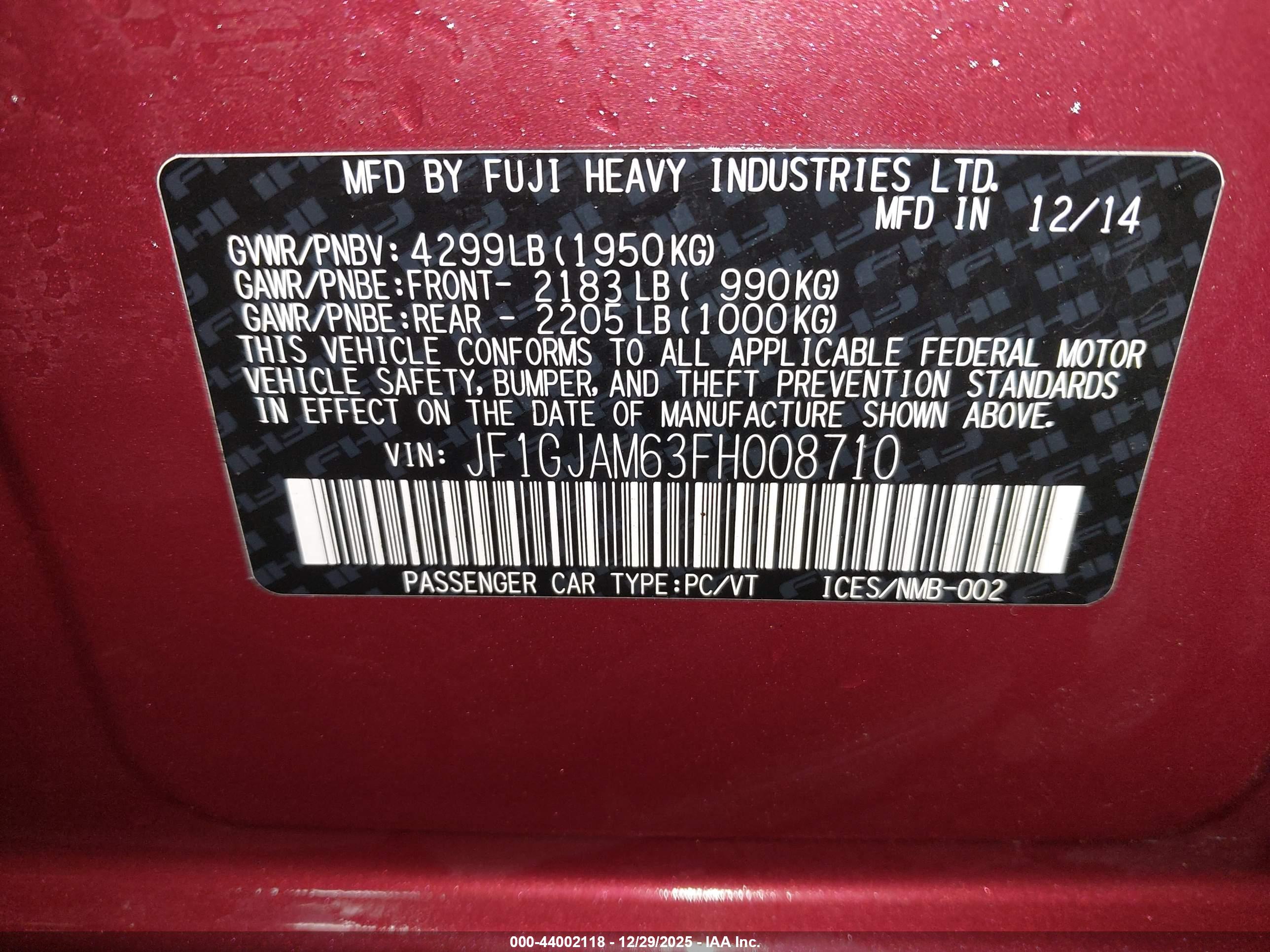 SUBARU IMPREZA image 9