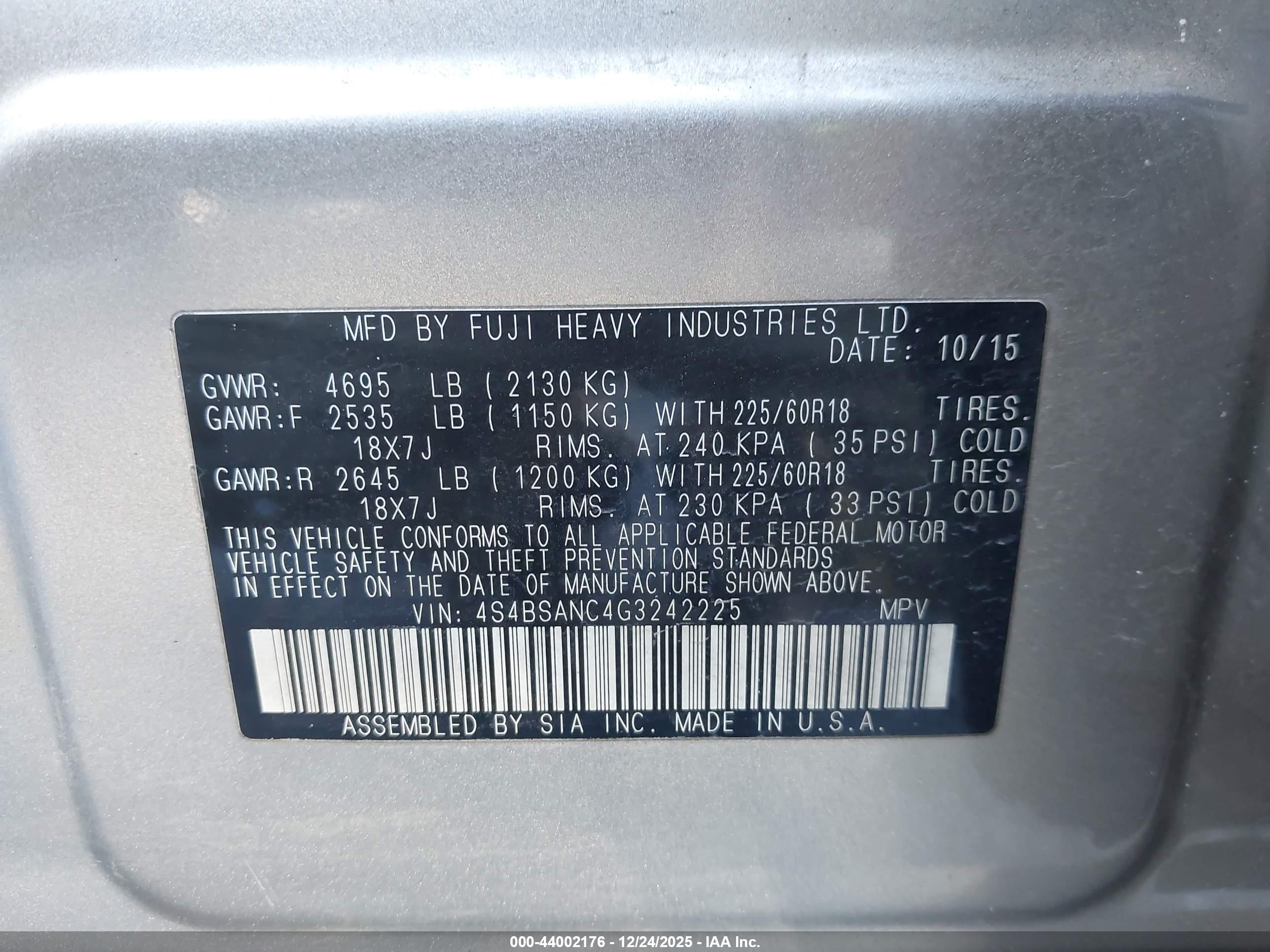 SUBARU OUTBACK image 9