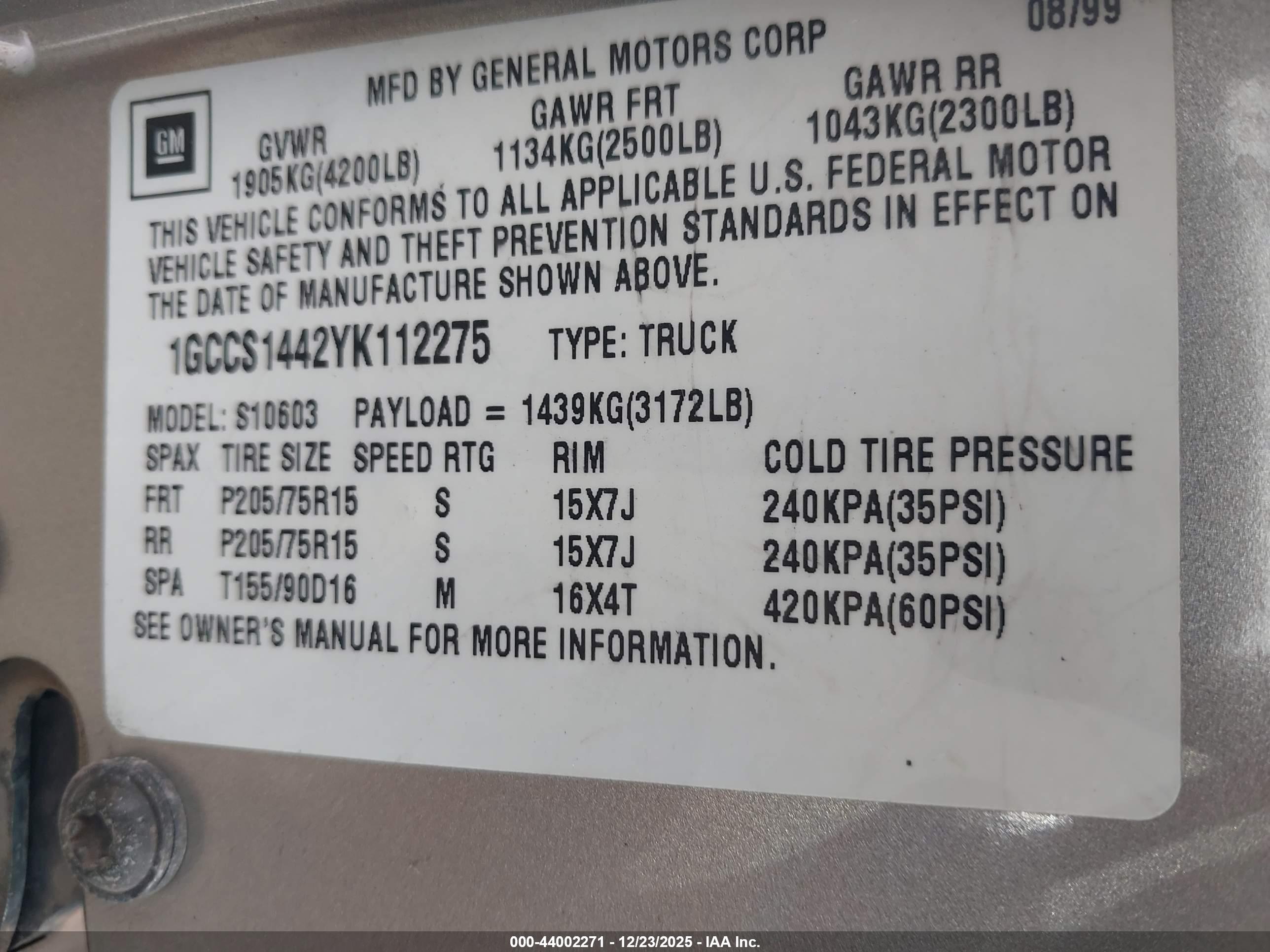 CHEVROLET S-10 image 9
