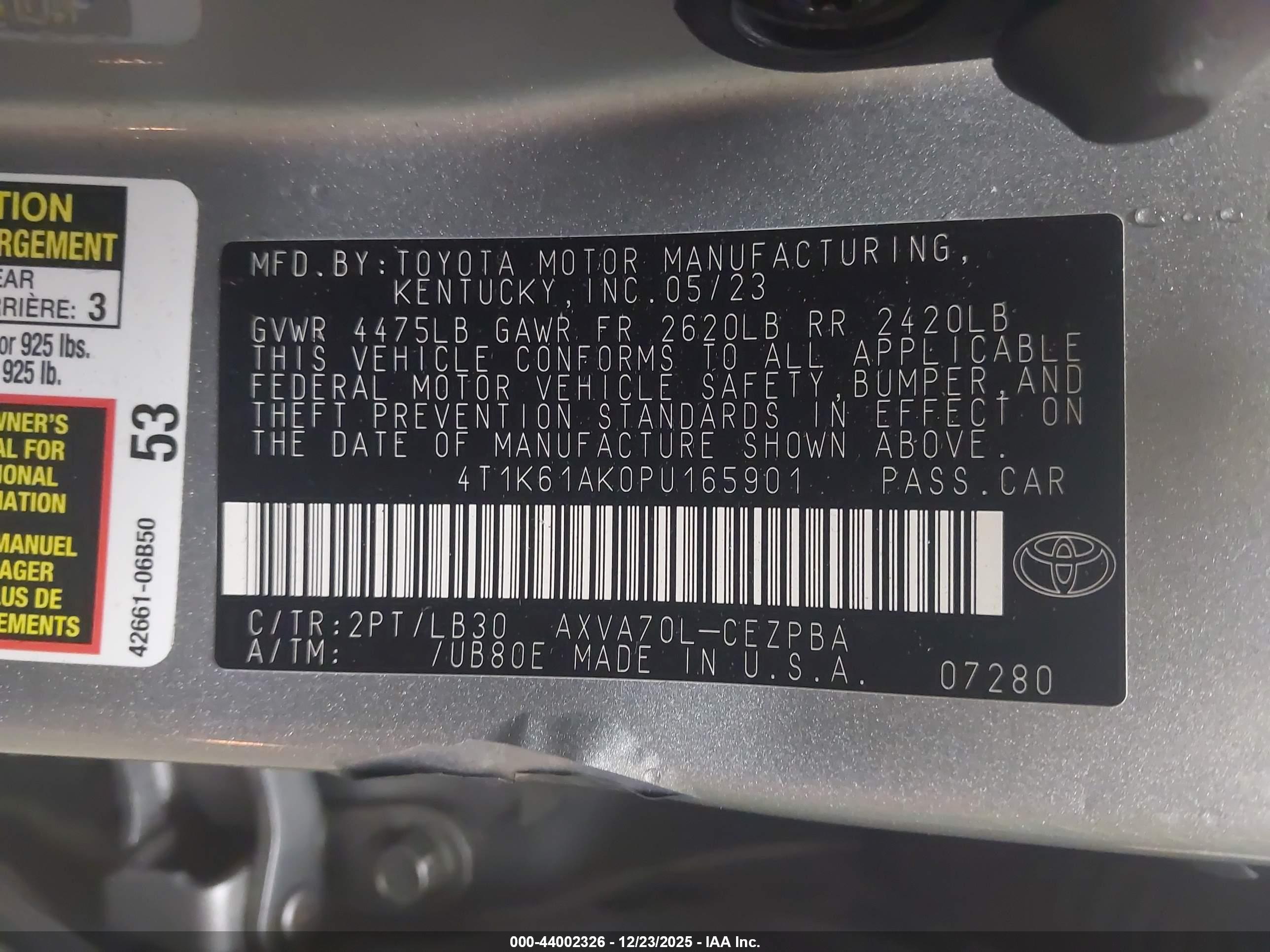 TOYOTA CAMRY image 9