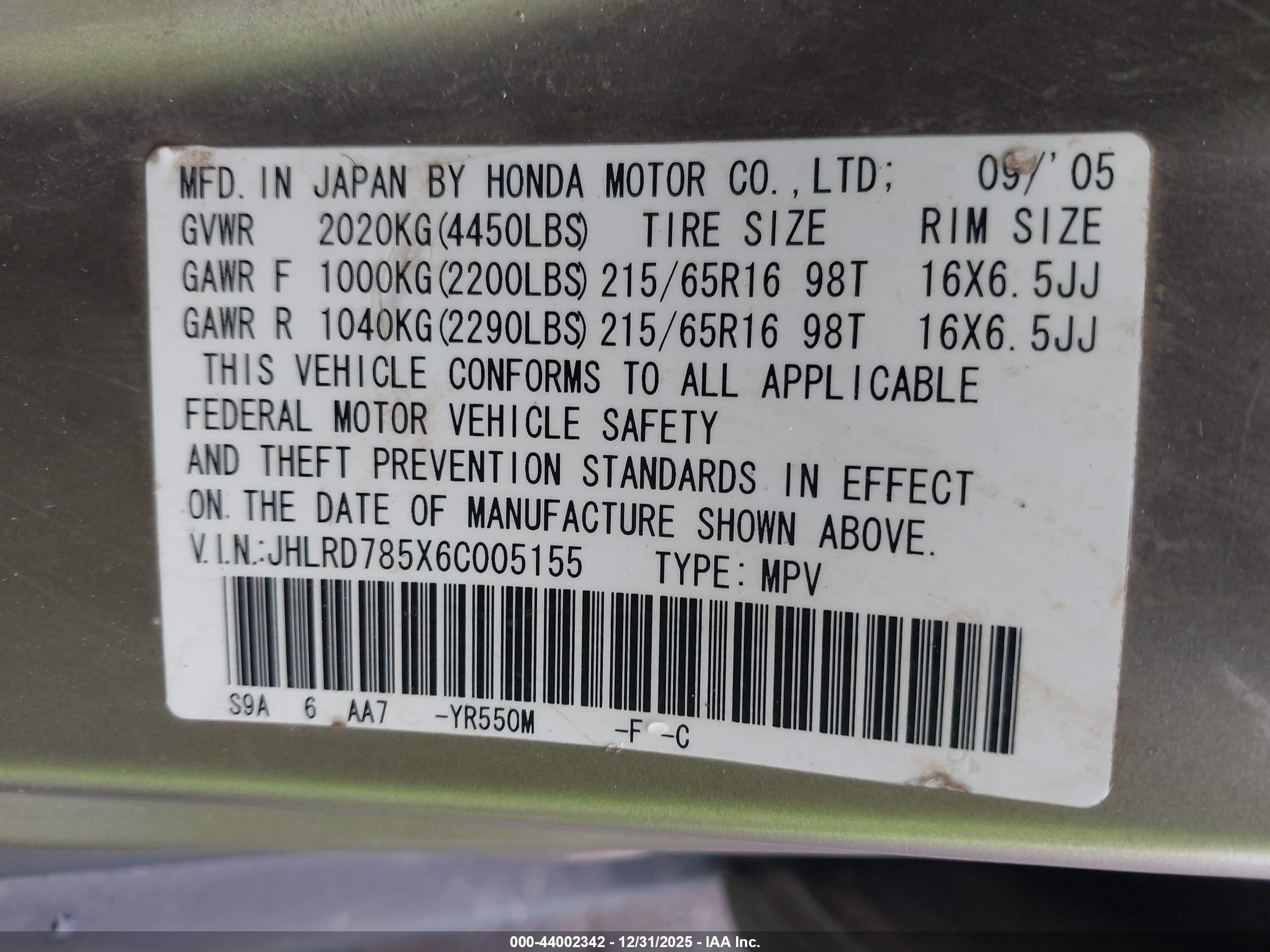 HONDA CR-V image 9