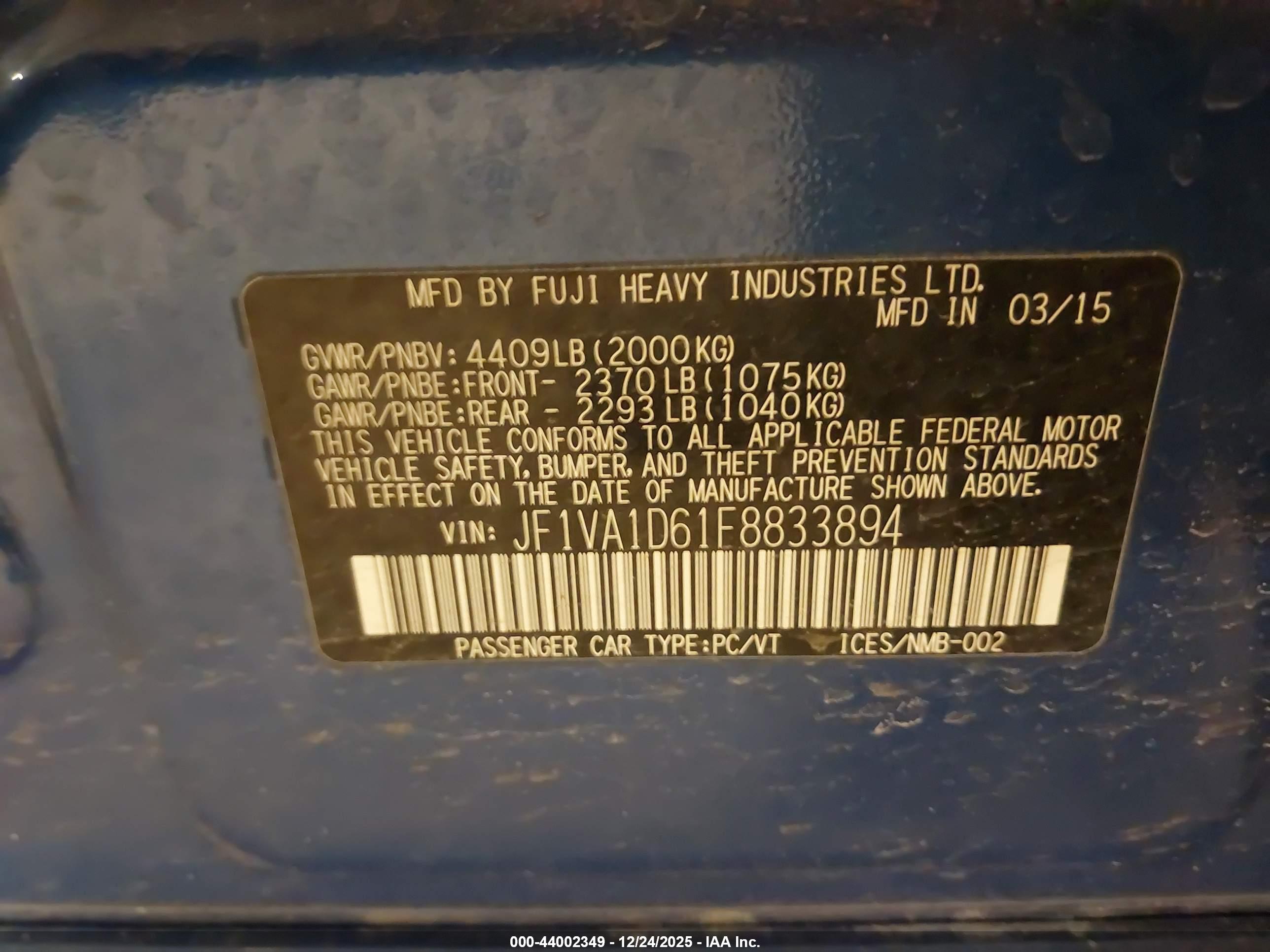 SUBARU WRX image 9