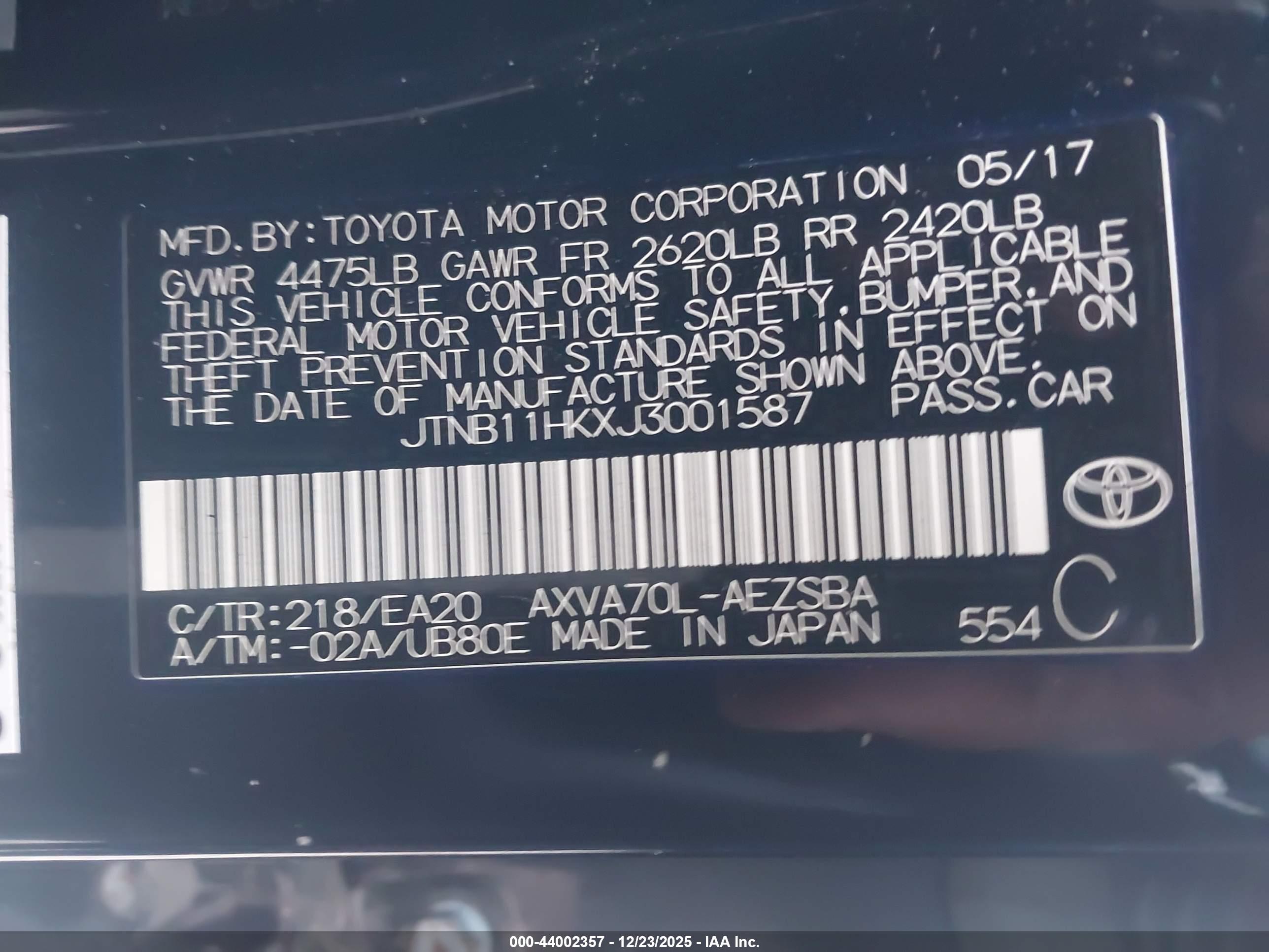 TOYOTA CAMRY image 9