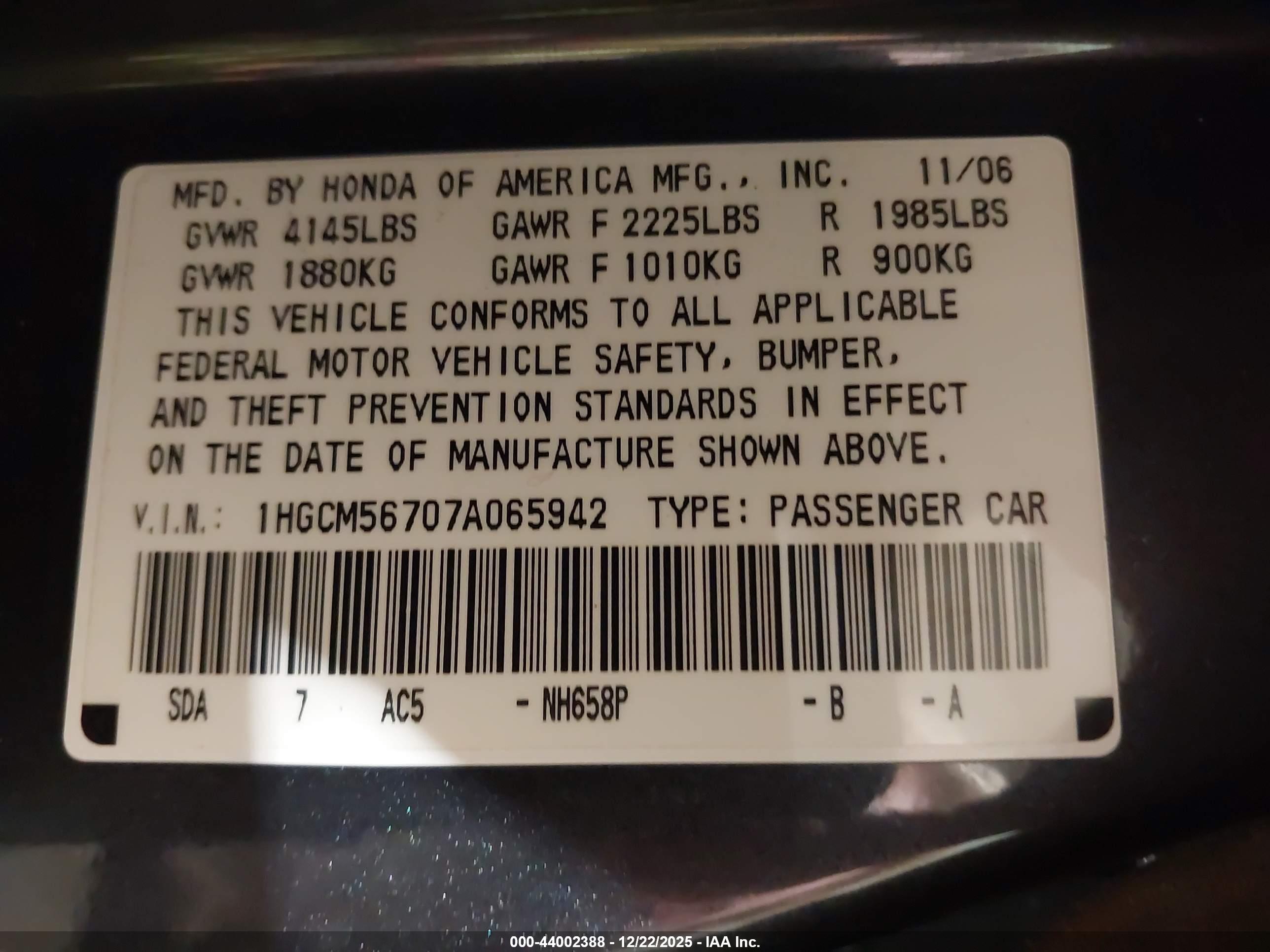 HONDA ACCORD image 9