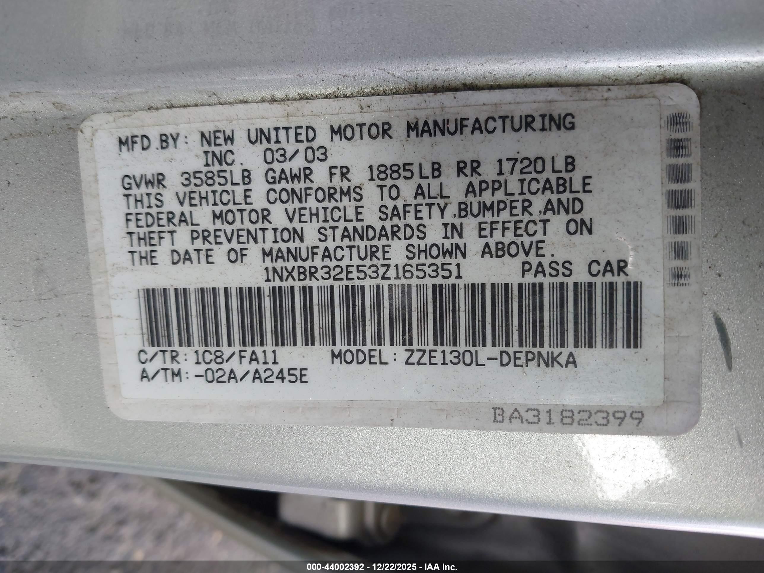 TOYOTA COROLLA image 9