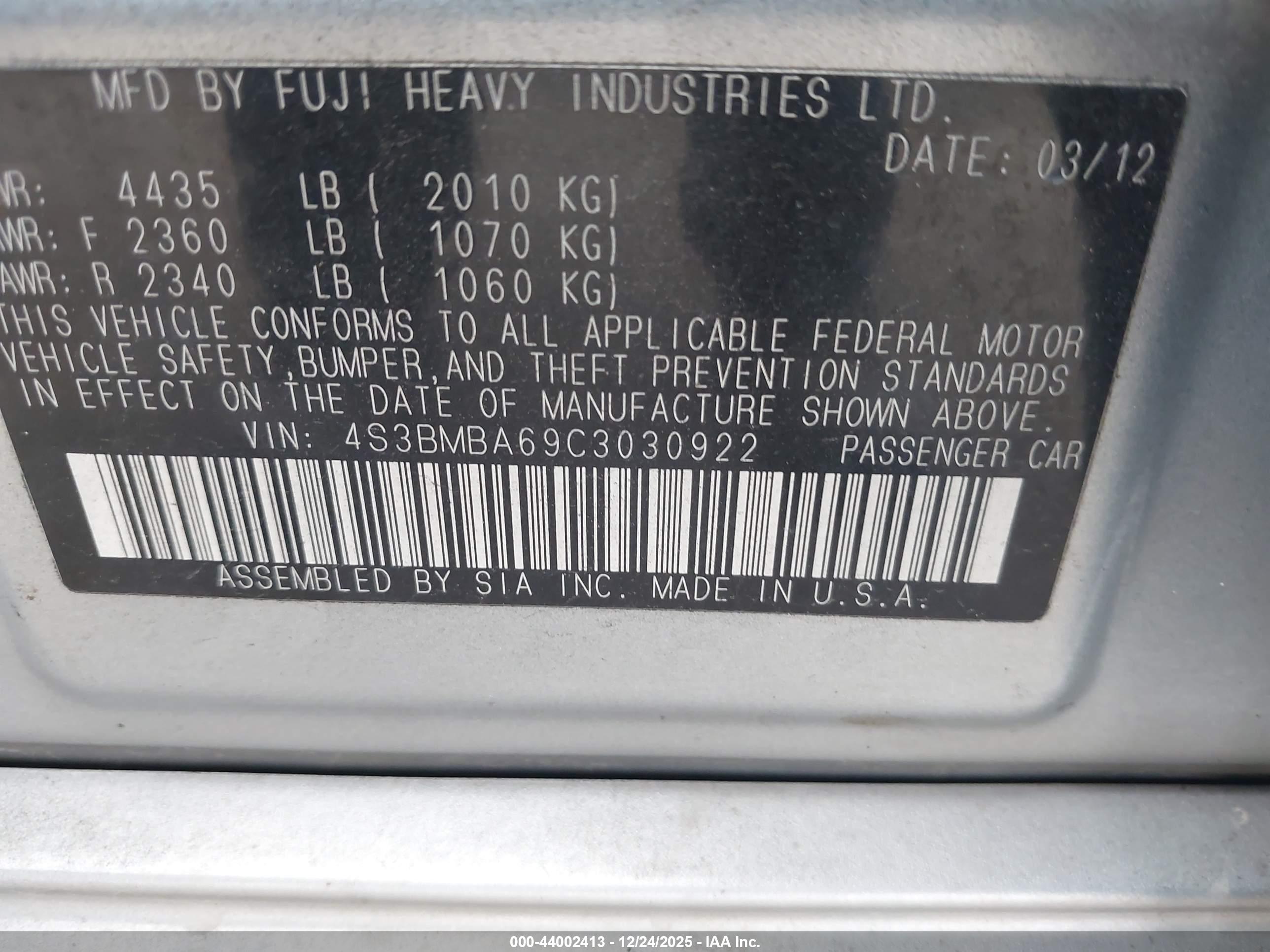 SUBARU LEGACY image 9