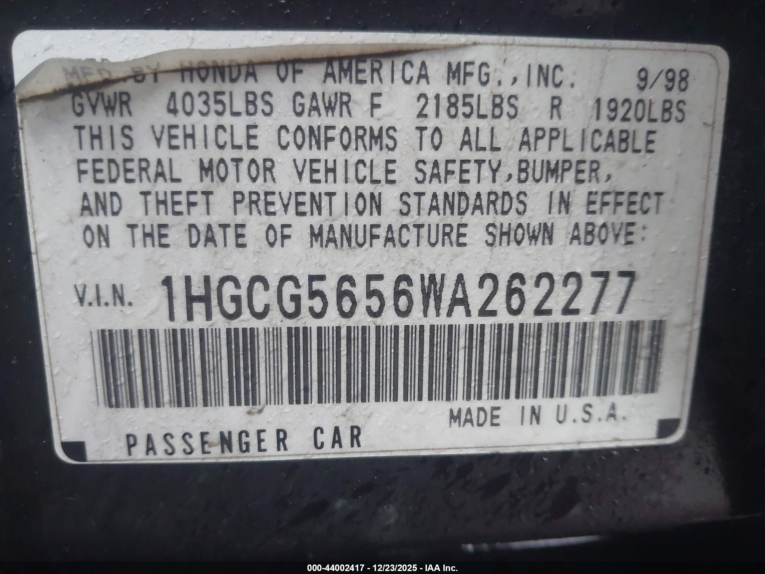 HONDA ACCORD image 9