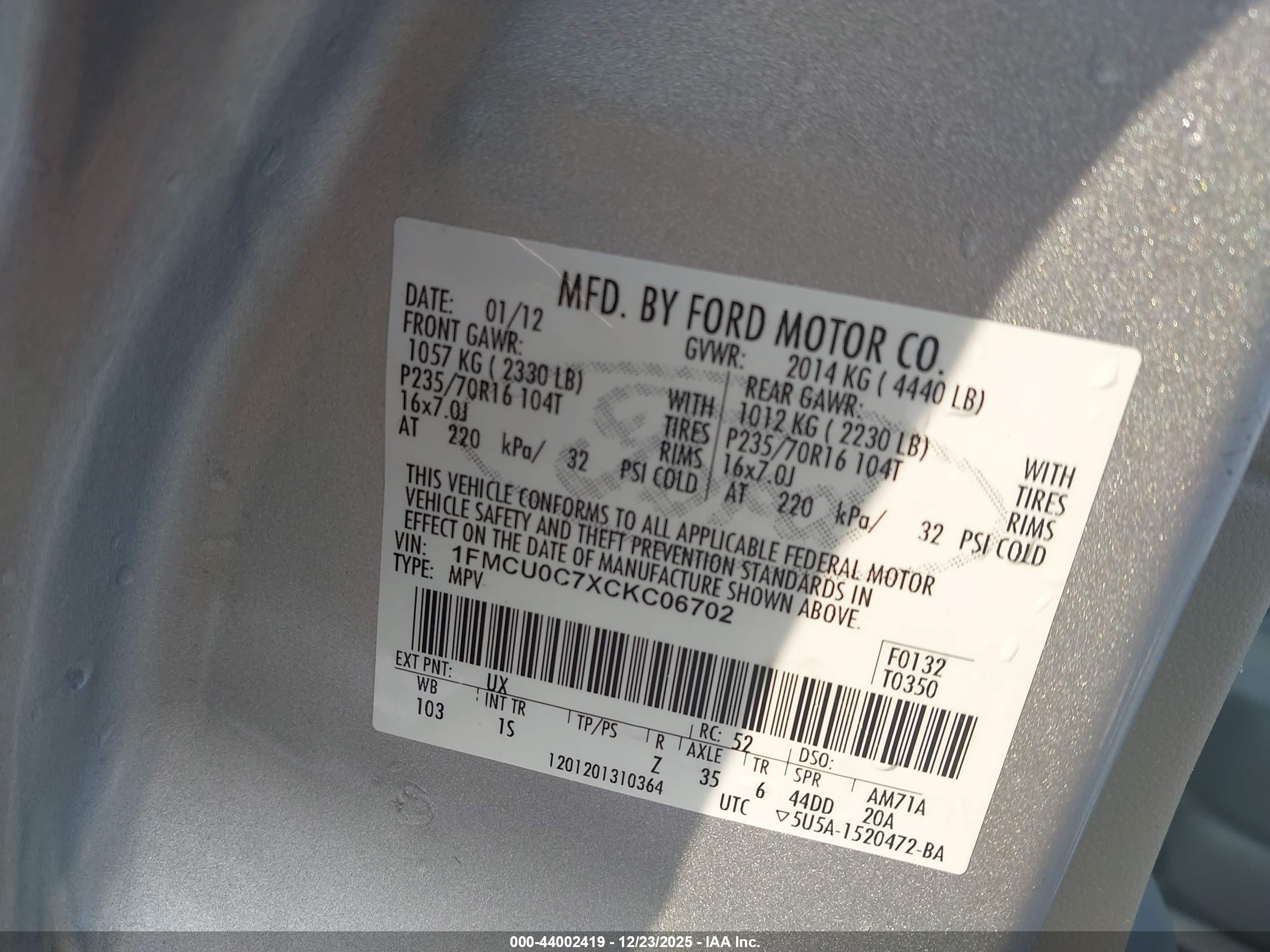 FORD ESCAPE image 9