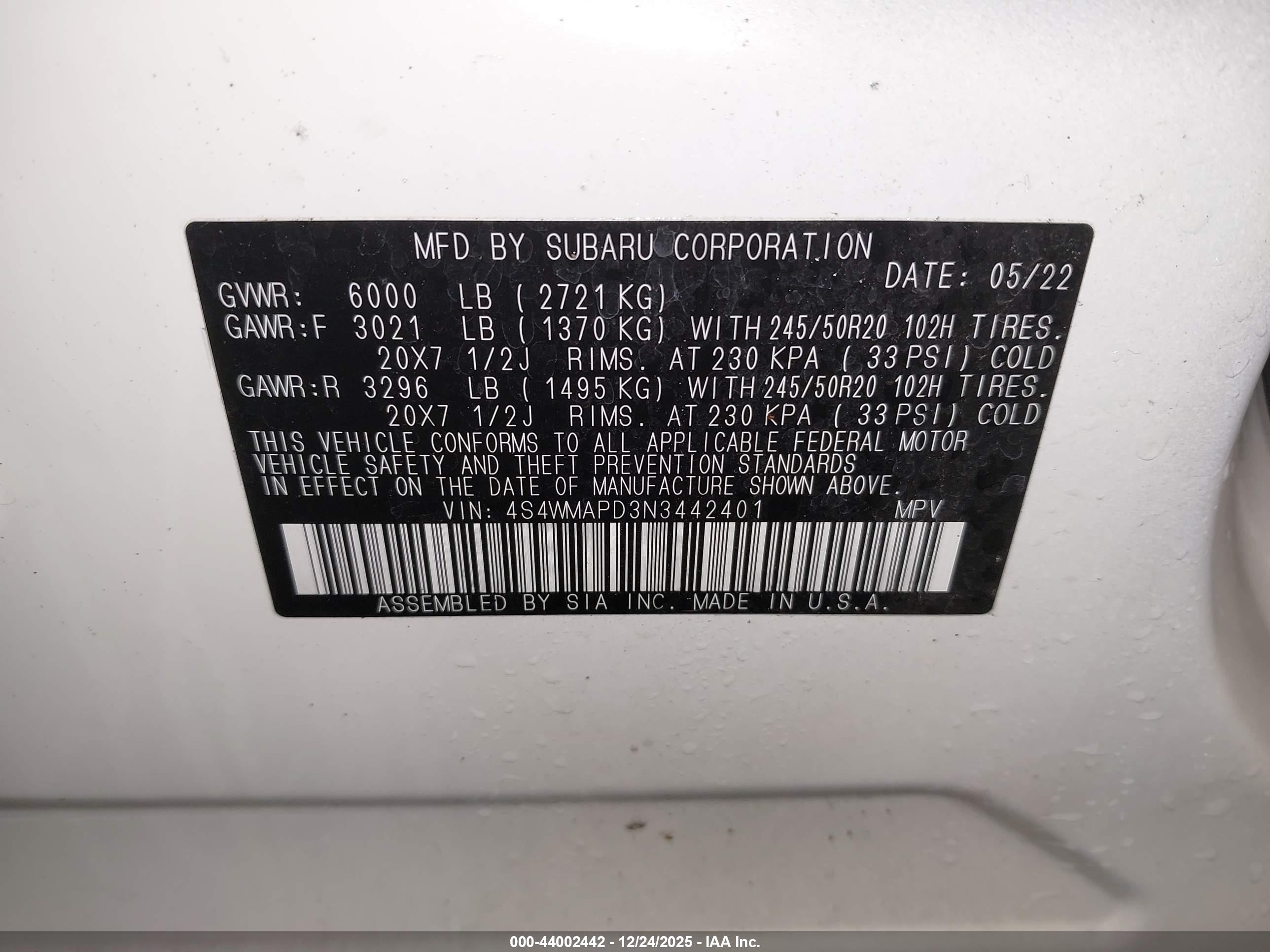 SUBARU ASCENT image 9