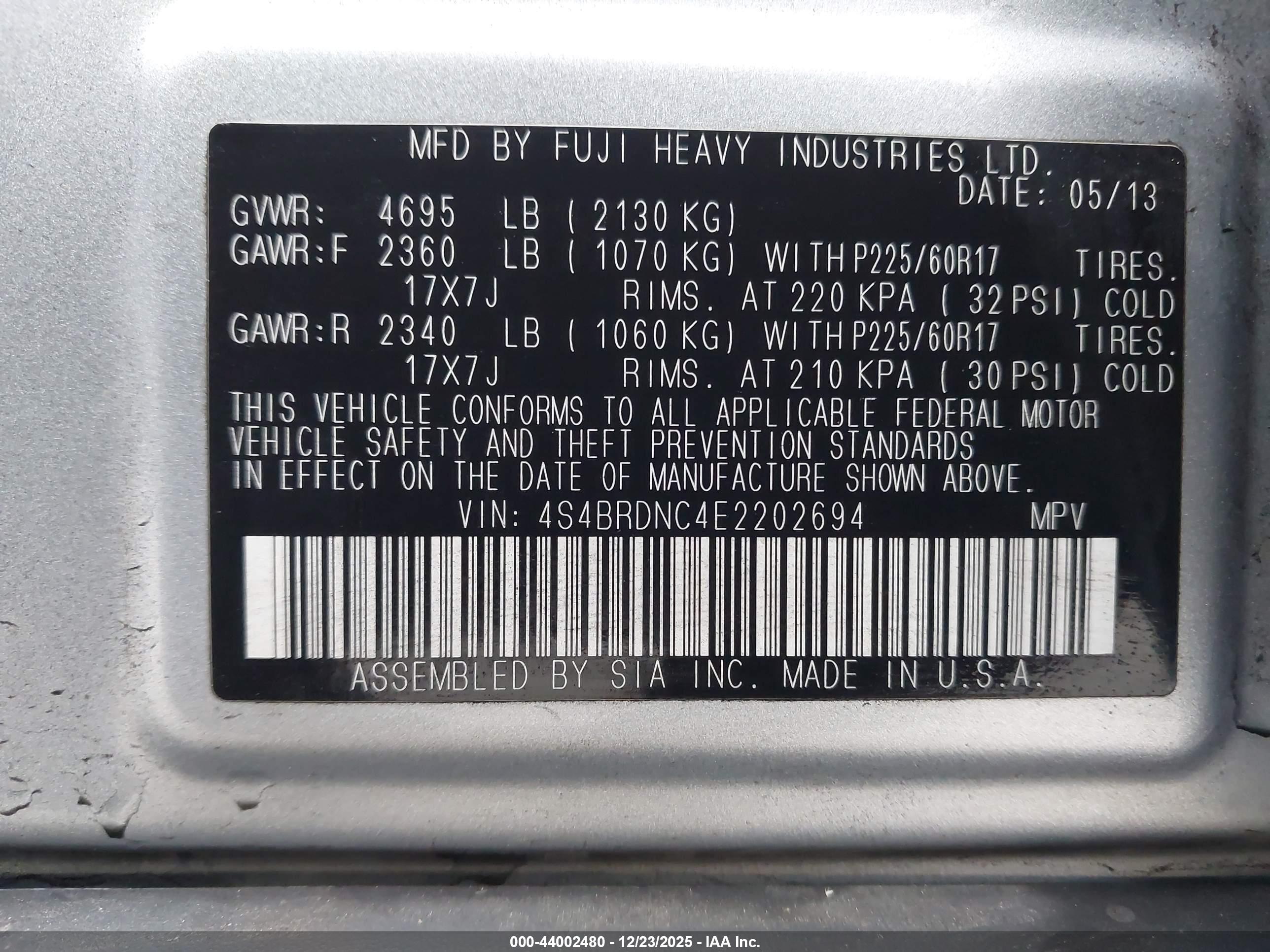 SUBARU OUTBACK image 9