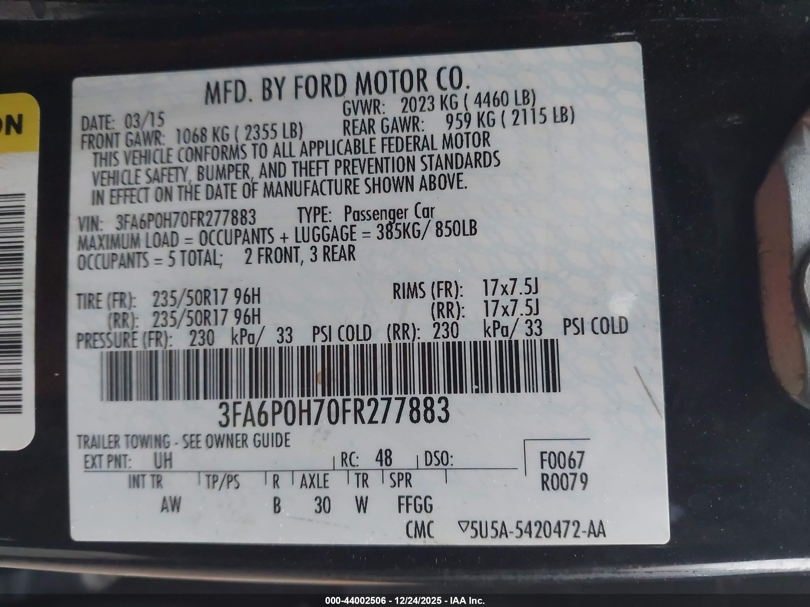 FORD FUSION image 9