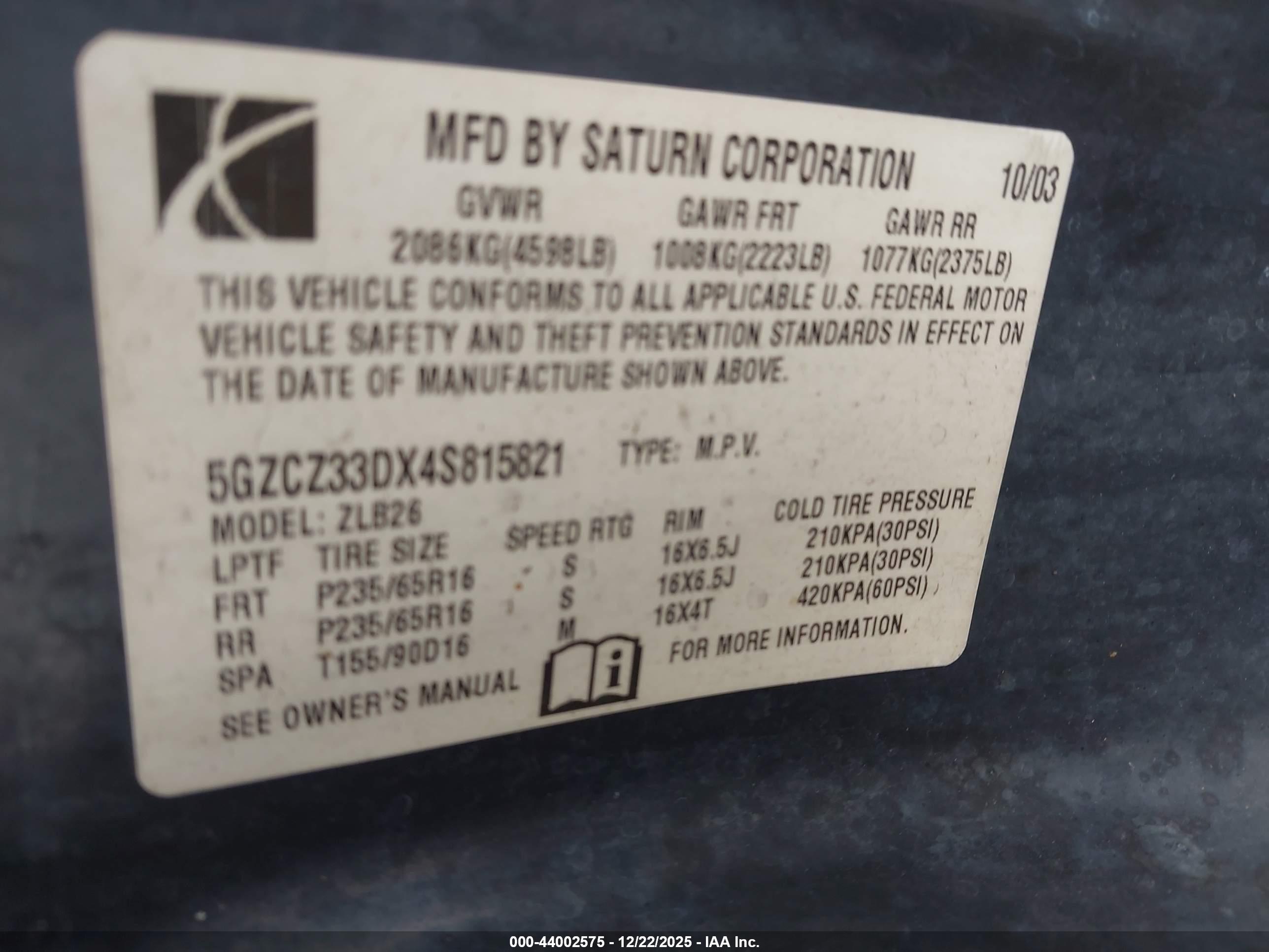 SATURN VUE image 9