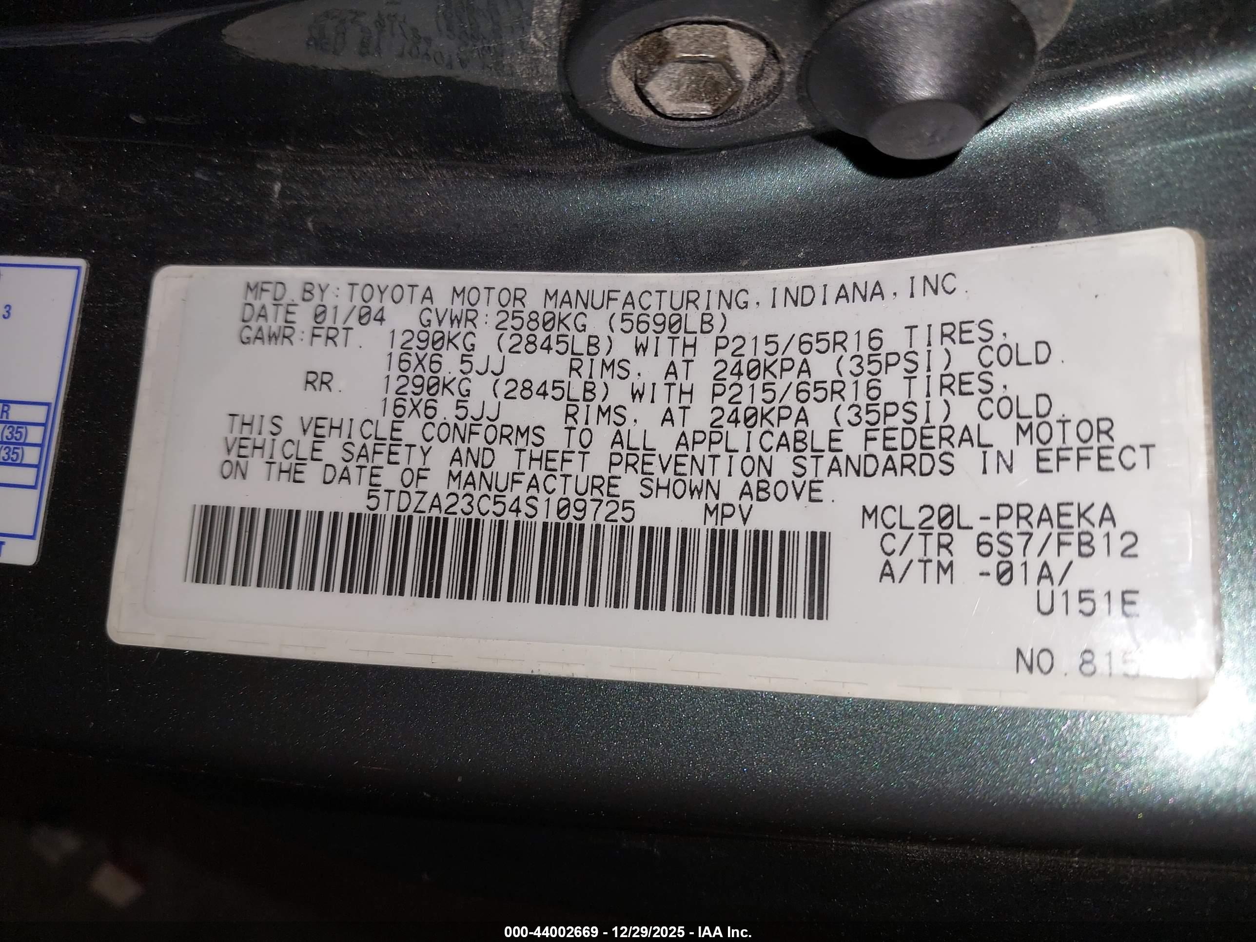 TOYOTA SIENNA image 9