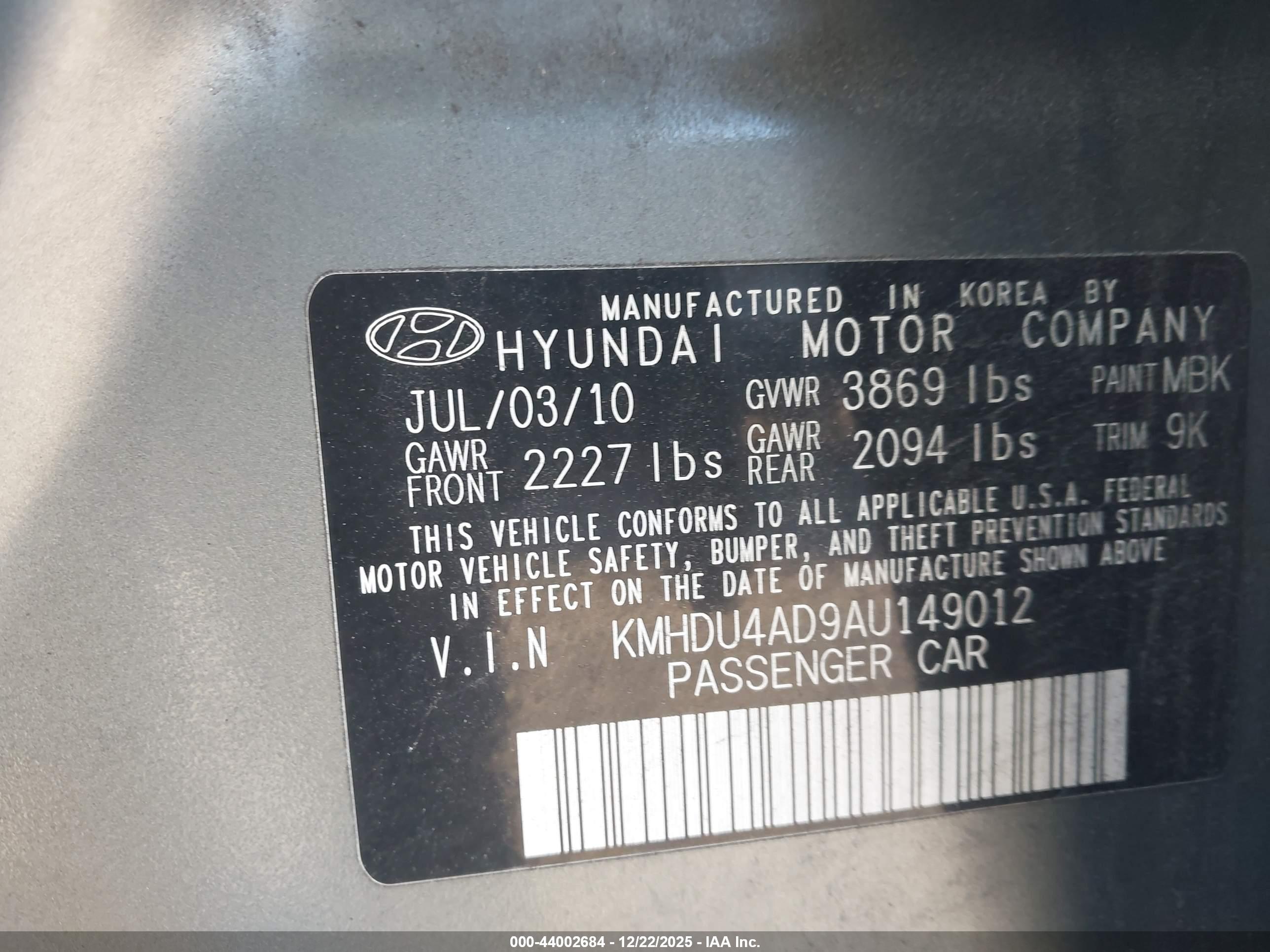 HYUNDAI ELANTRA image 9