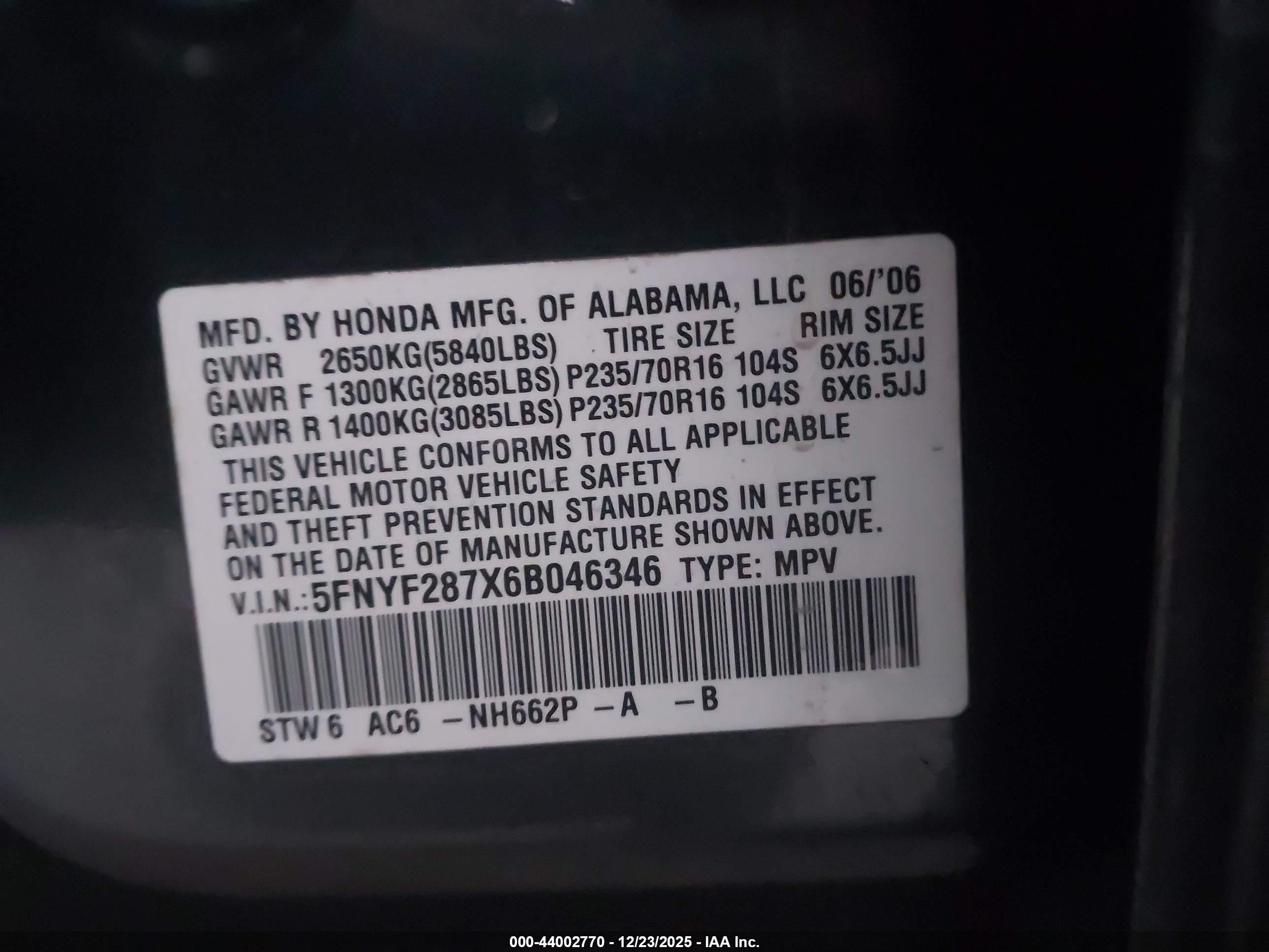 HONDA PILOT image 9