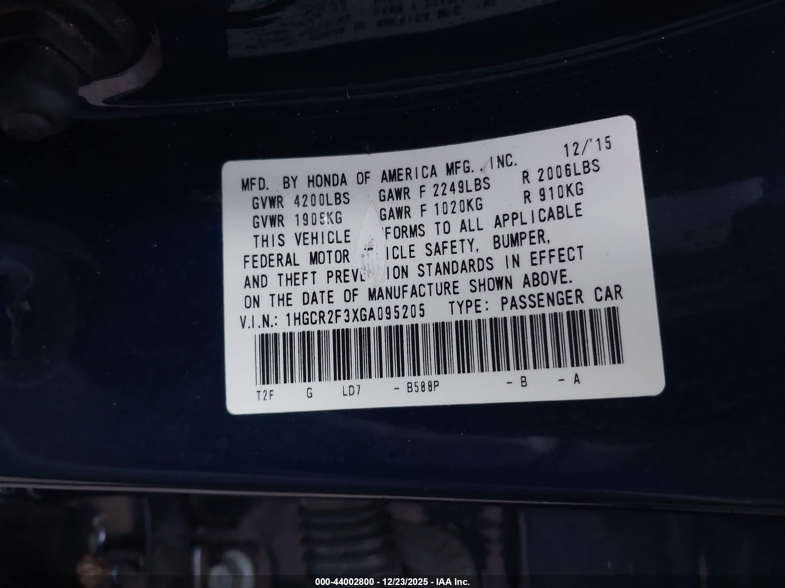HONDA ACCORD image 9