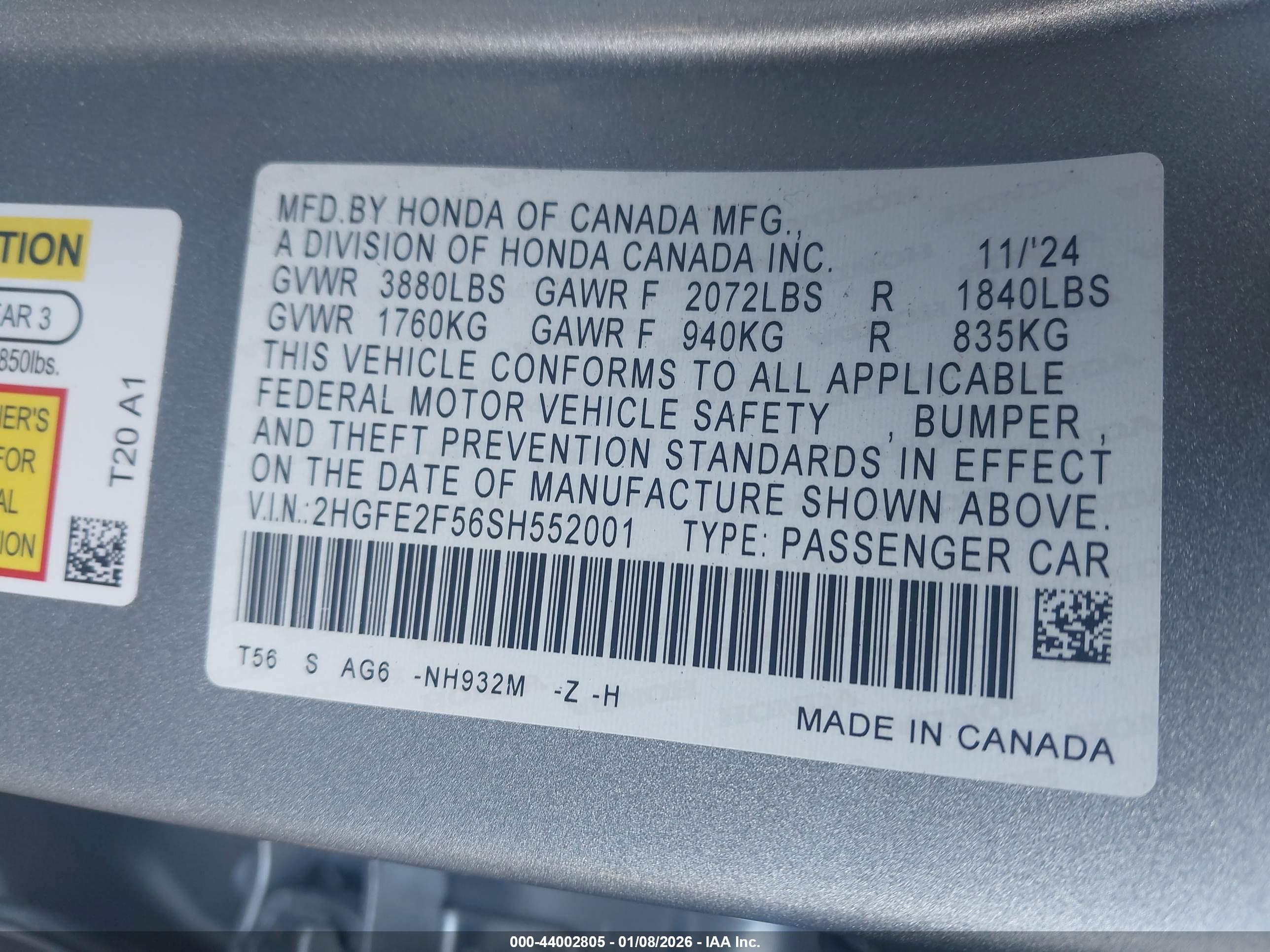 HONDA CIVIC image 9
