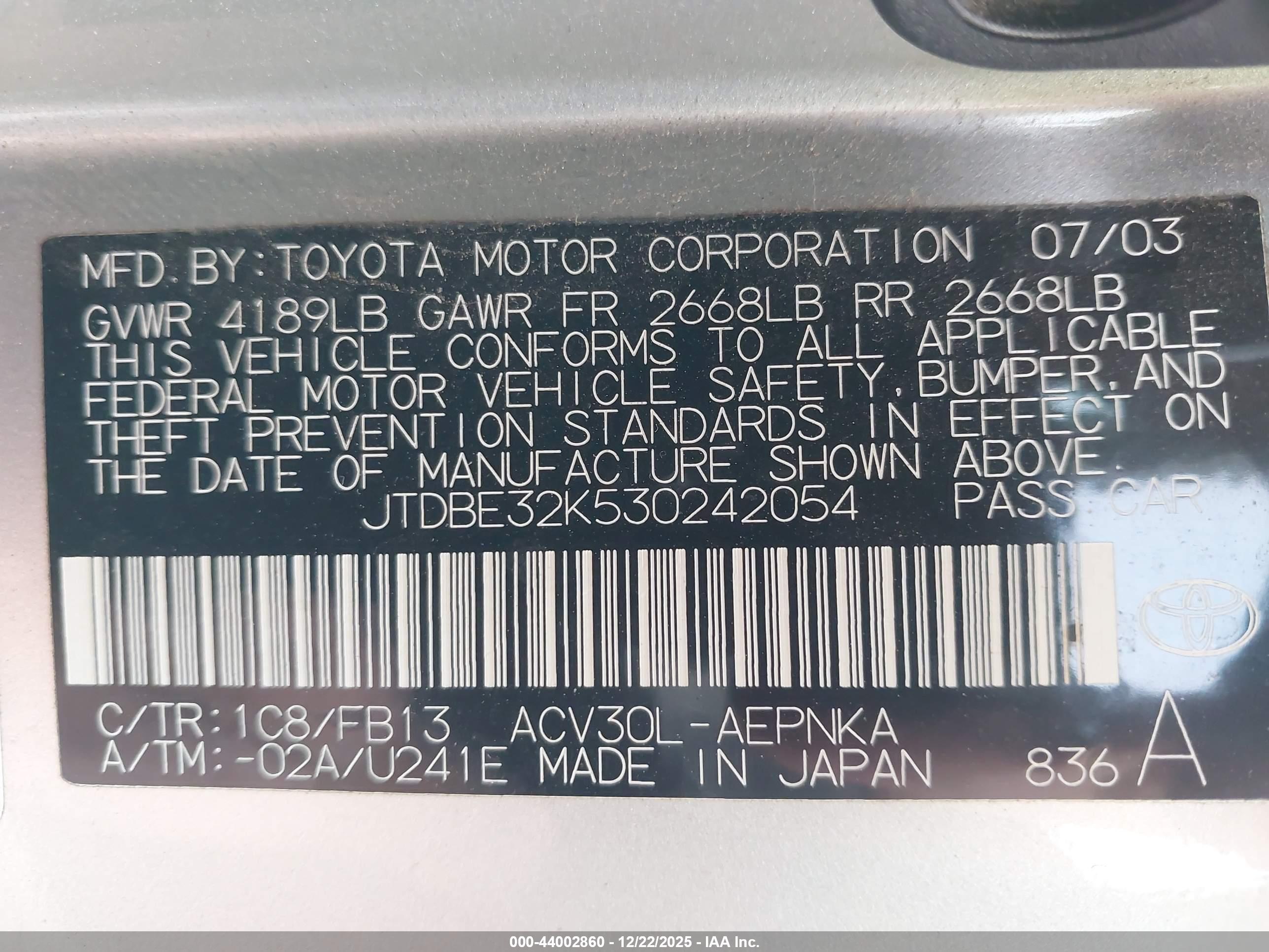TOYOTA CAMRY image 9