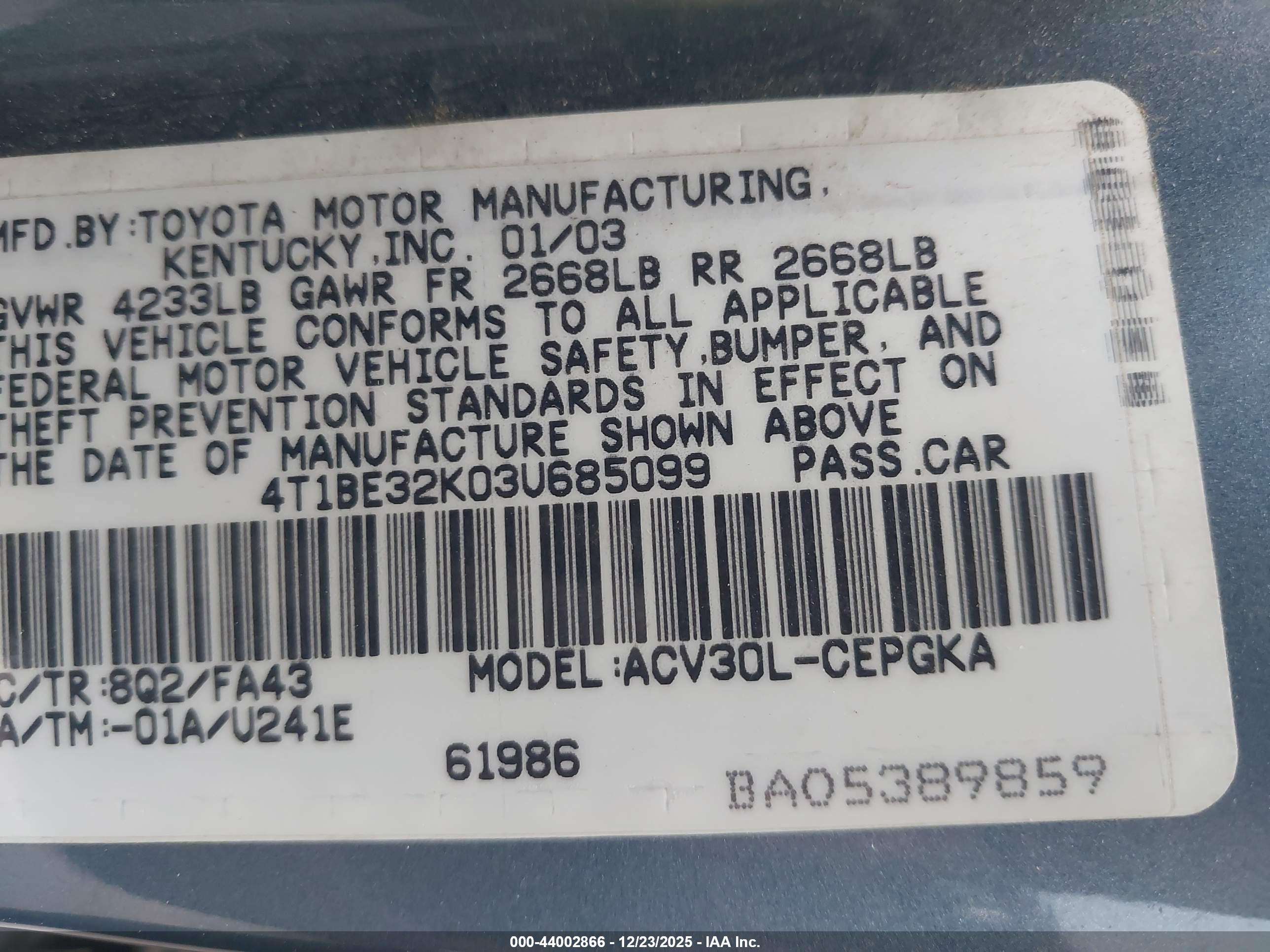 TOYOTA CAMRY image 9