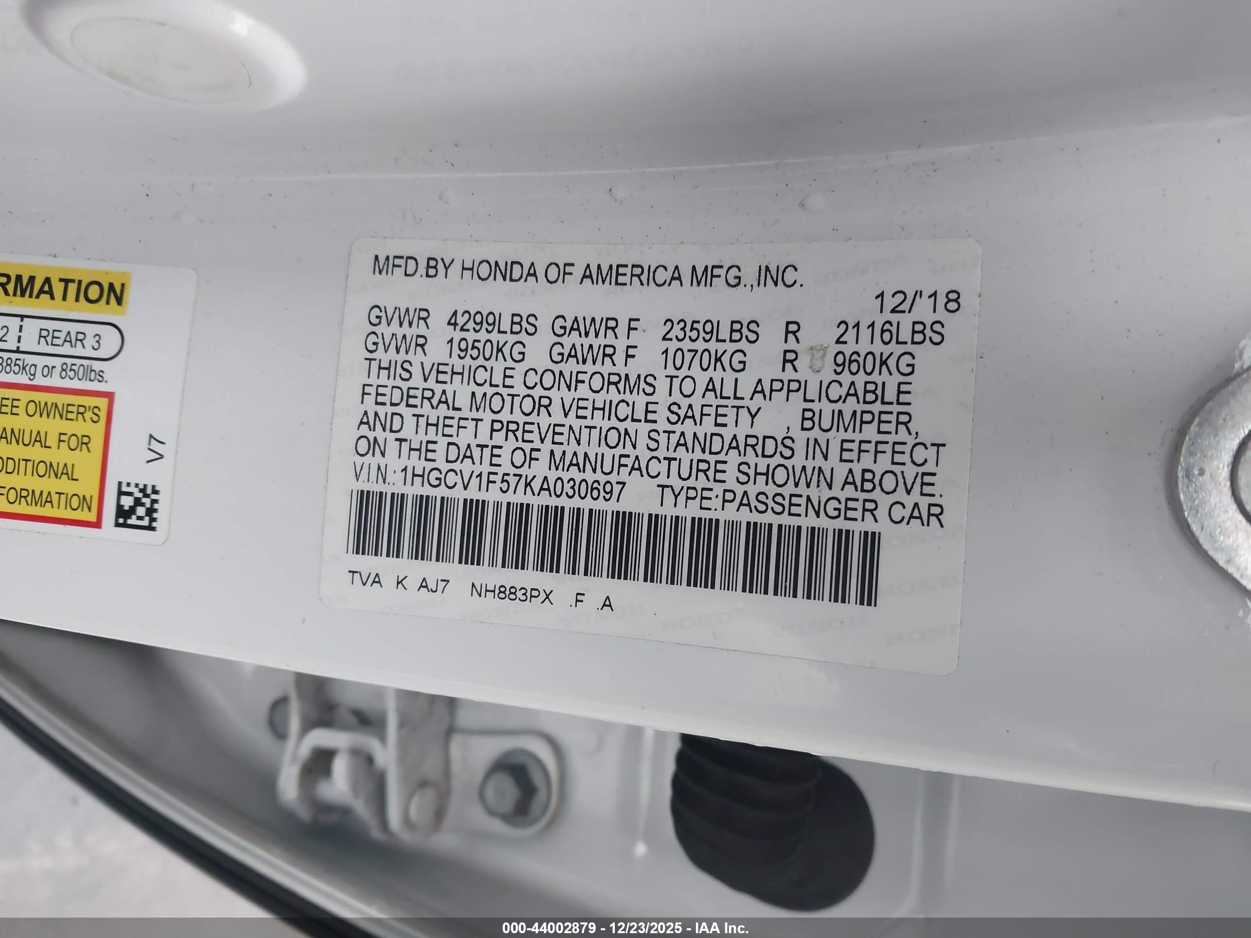 HONDA ACCORD image 9