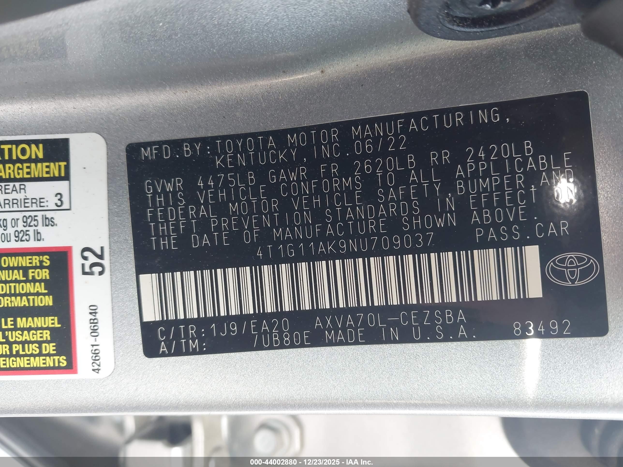 TOYOTA CAMRY image 9