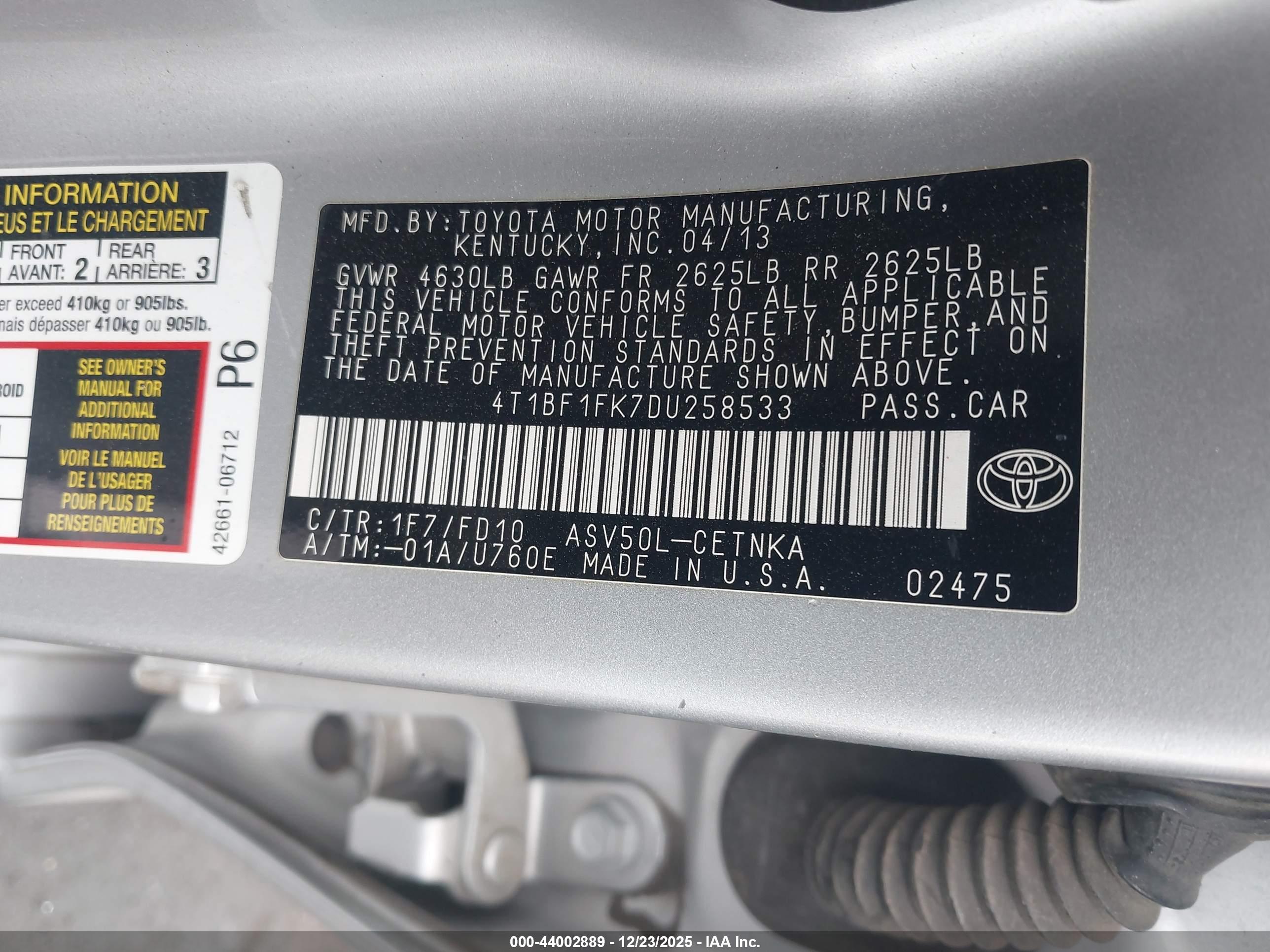 TOYOTA CAMRY image 9