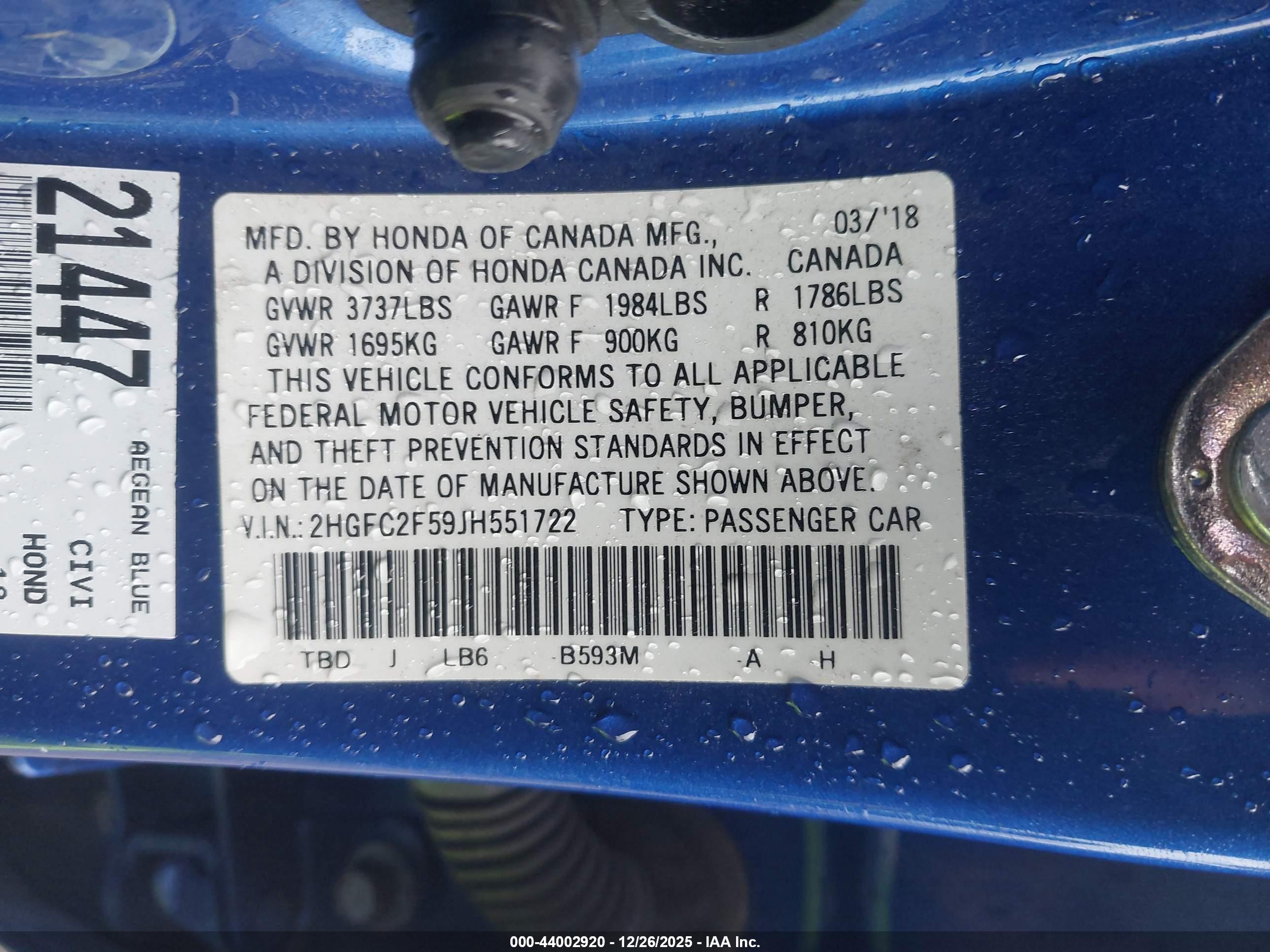 HONDA CIVIC image 9