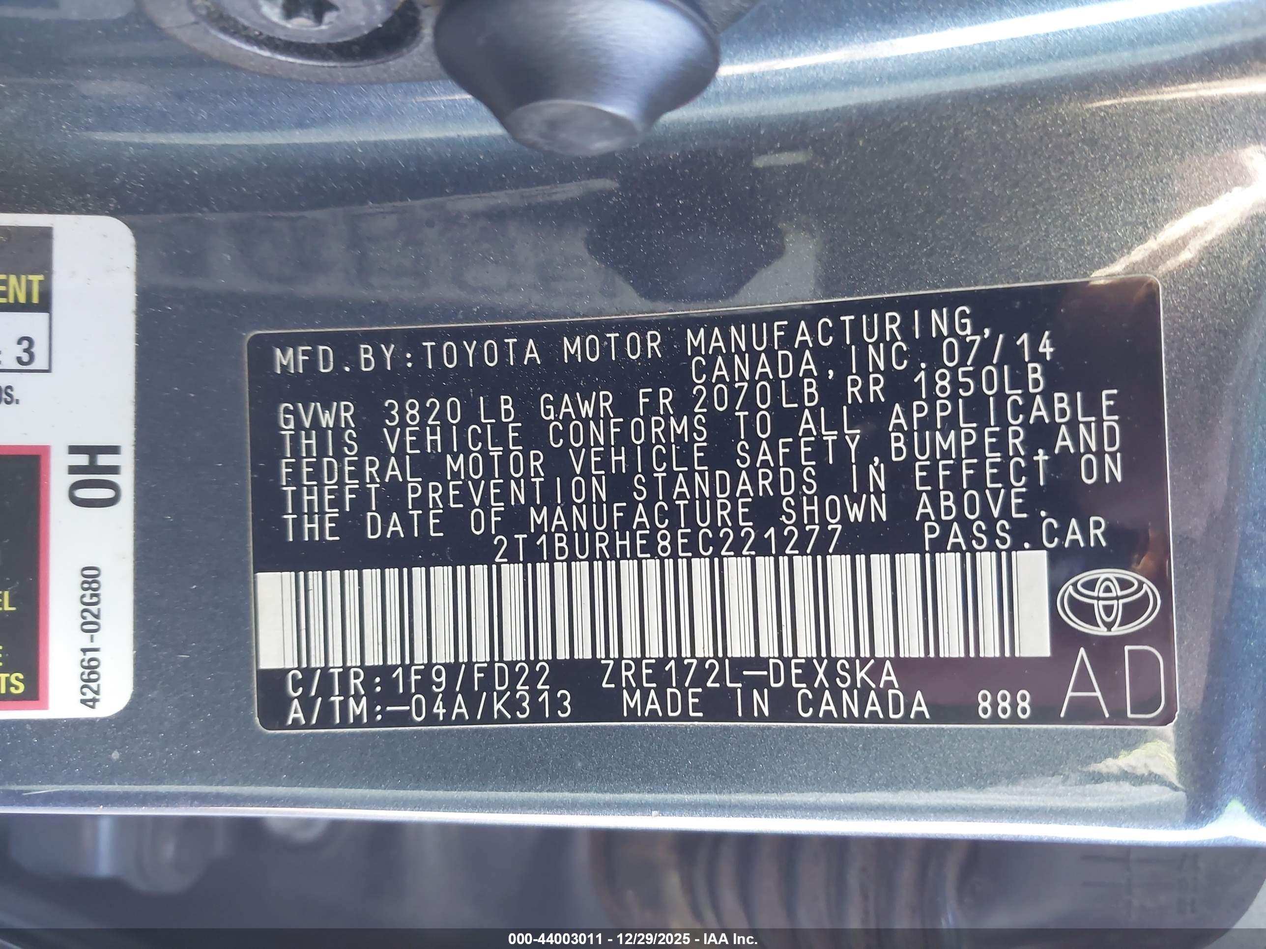 TOYOTA COROLLA image 9